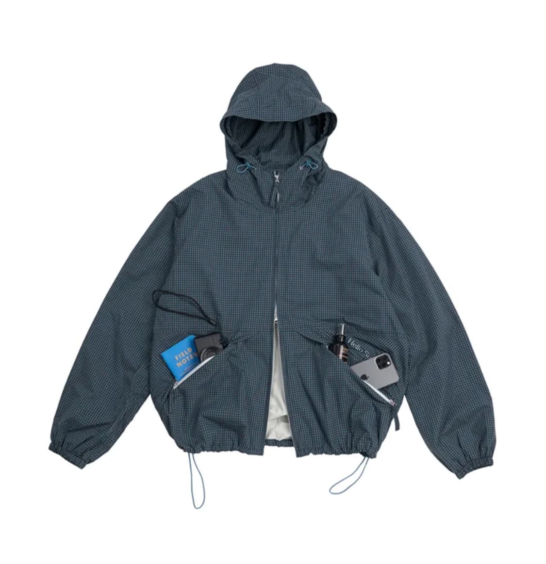 헬로선라이즈 트래블 후디드 자켓 블루 후드집업 상품이미지1