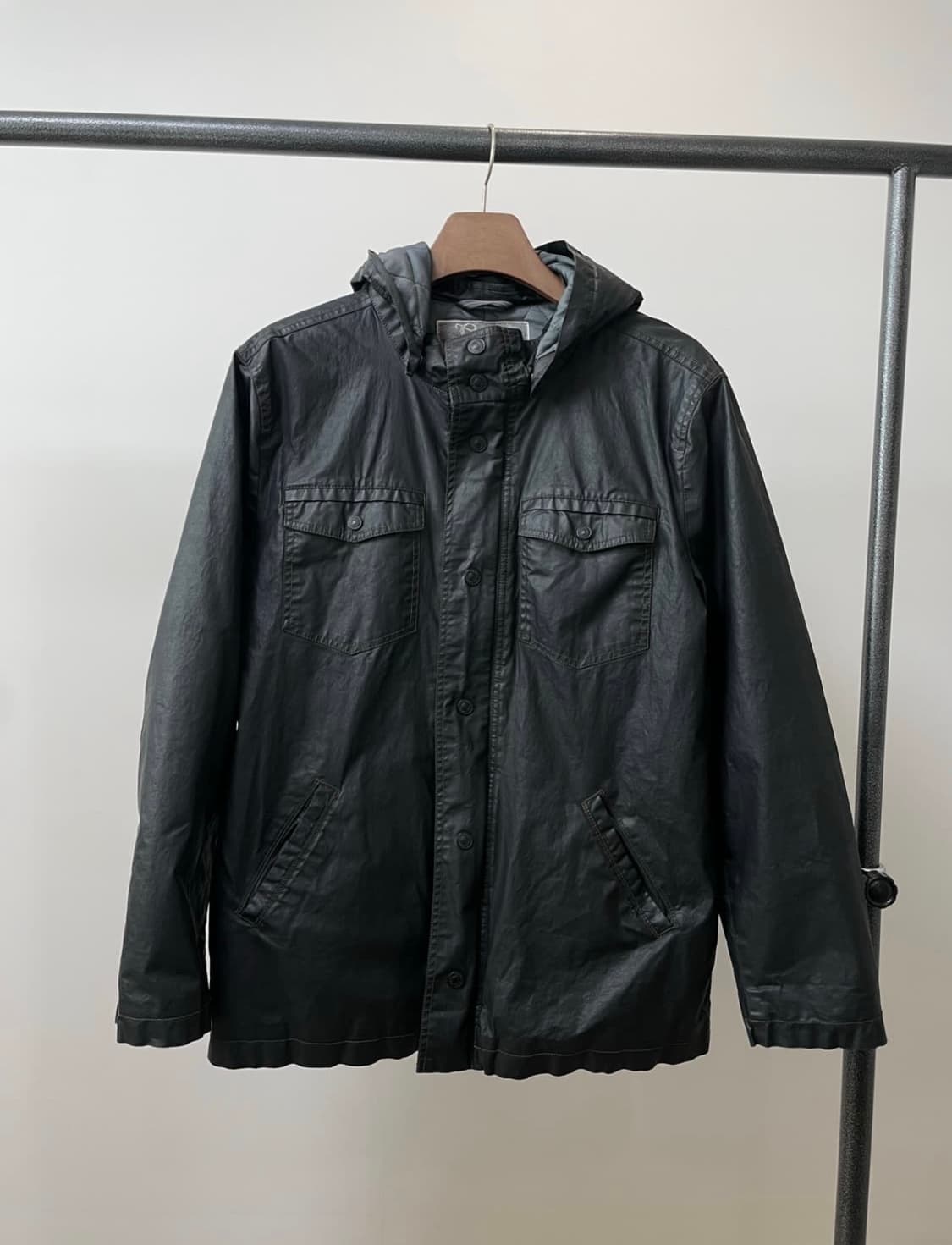 7 for all mankind 코팅 후드 자켓 L 상품이미지1