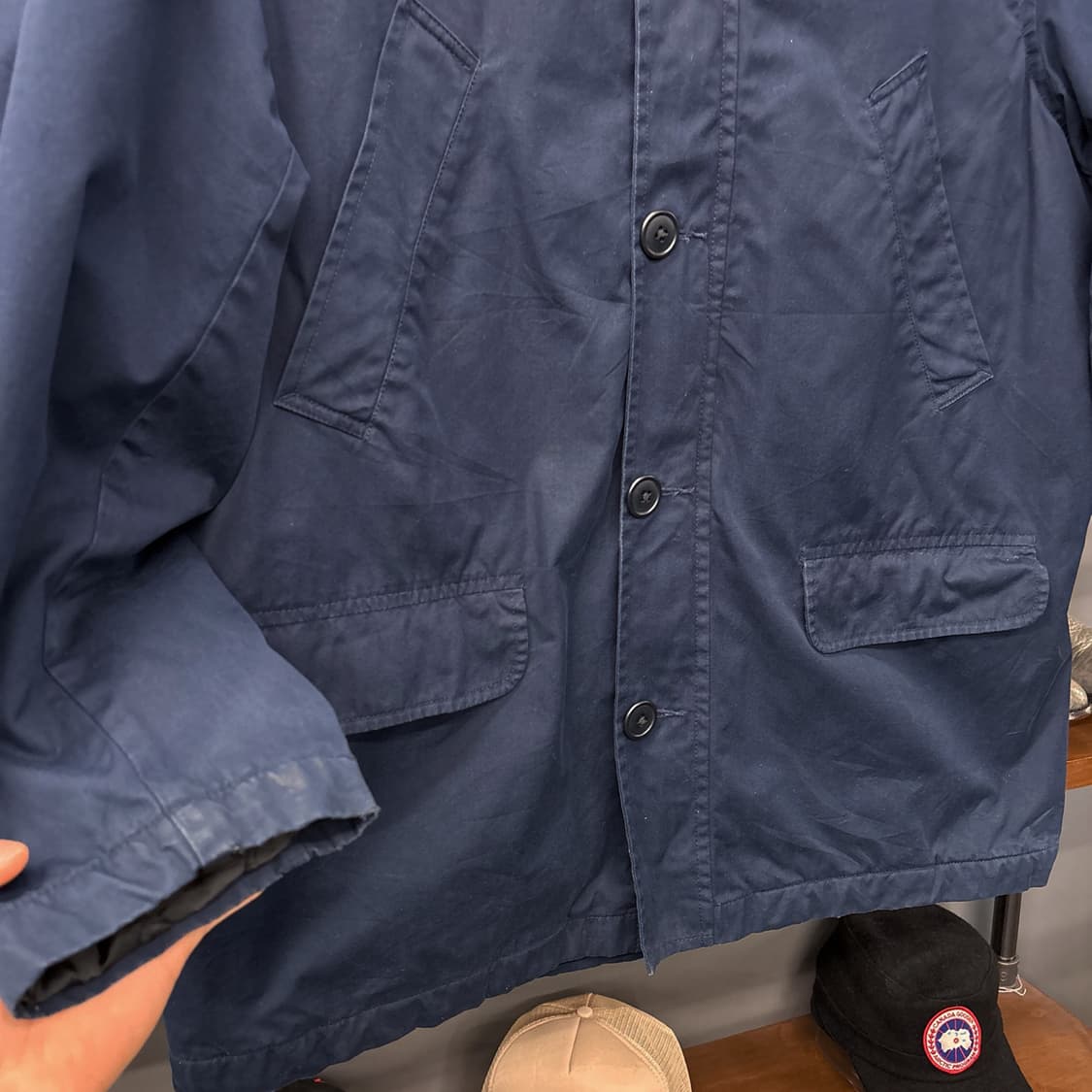 90s 폴로 랄프로렌 코튼워시드 미니멀 데크자켓 플리스 안감 N970 상품이미지4