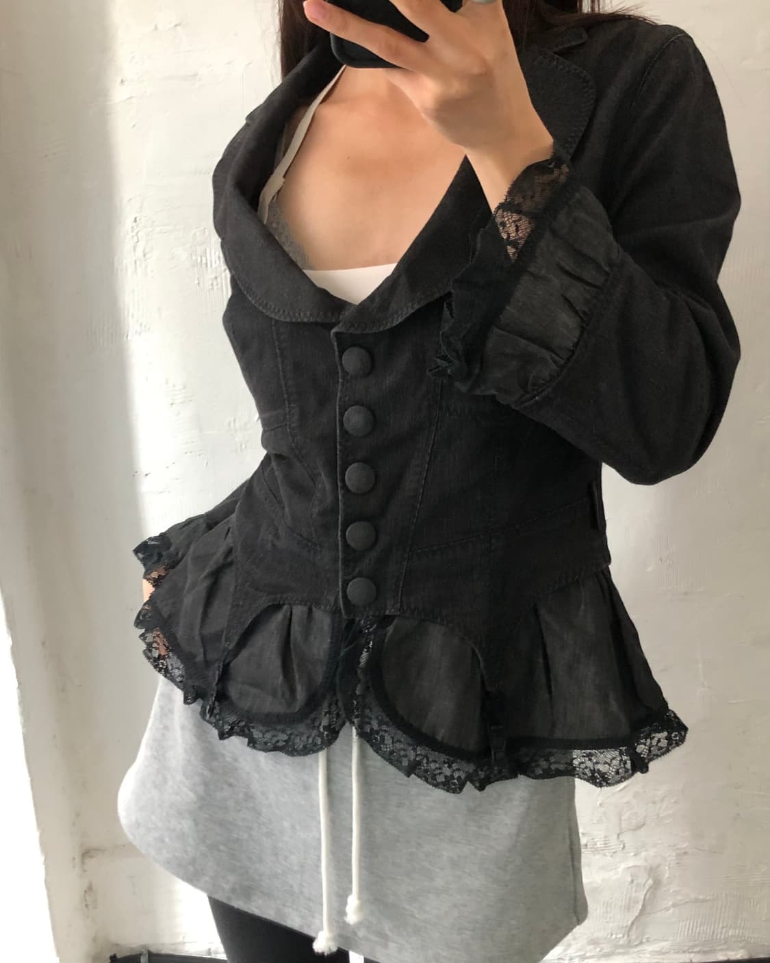 Moschino Jeans 모스키노진스 흑청 컬러 레이스 블레이저 자켓 상품이미지3