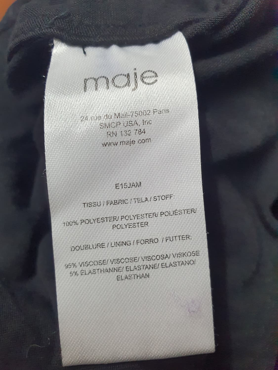 마쥬 Maje 우아한 블랙 시스루 A라인 미디 스커트 사이즈 1 상품이미지8