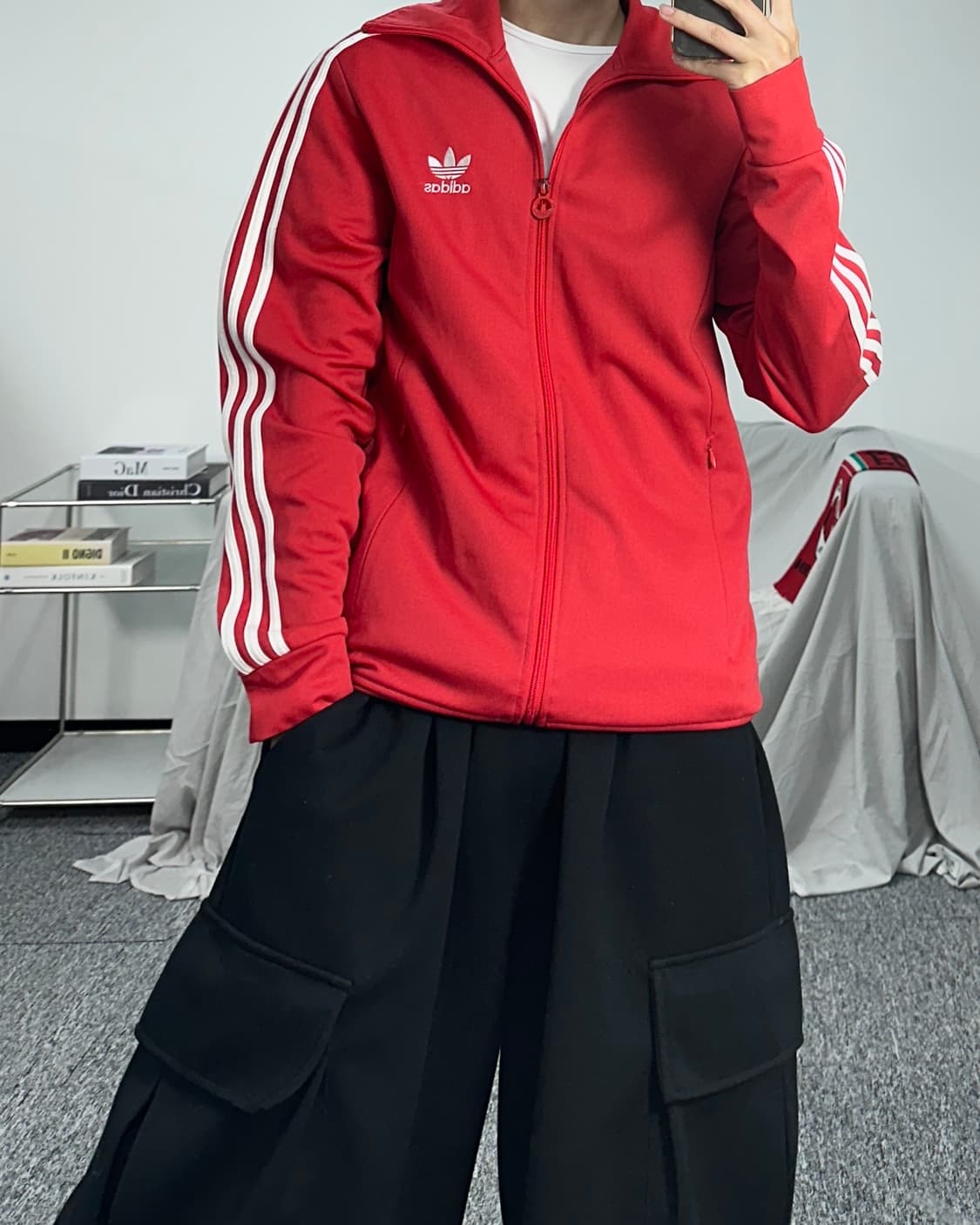 아디다스 레드 유로파 트랙탑 져지 100 상품이미지4