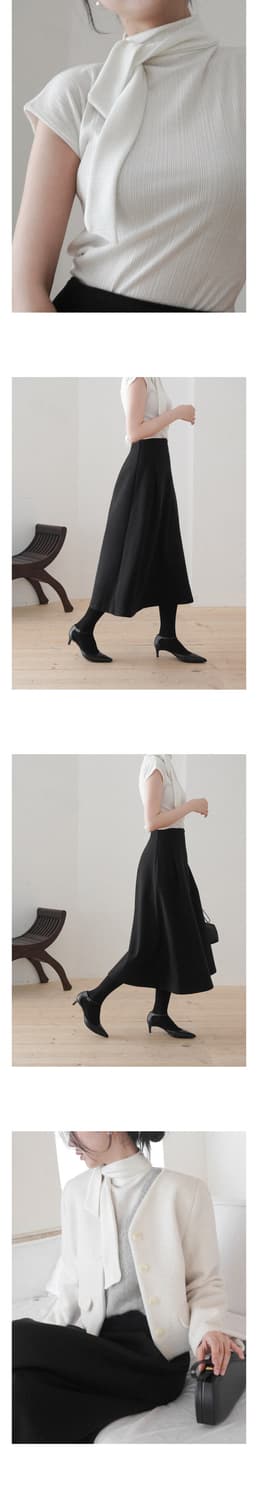 유유알 호른 타이 폴라 탑 아이보리 상품이미지1