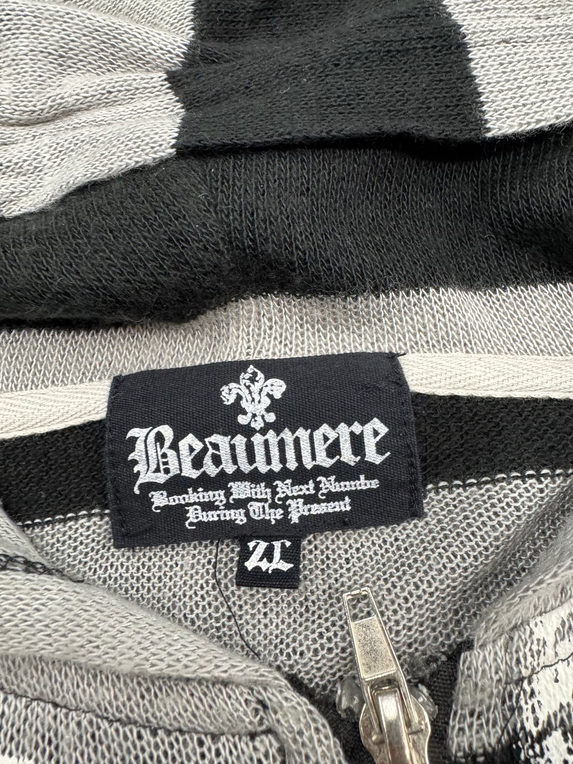 LL)Japanese vintage Y2K 스트라이프 니트 후드 상품이미지5