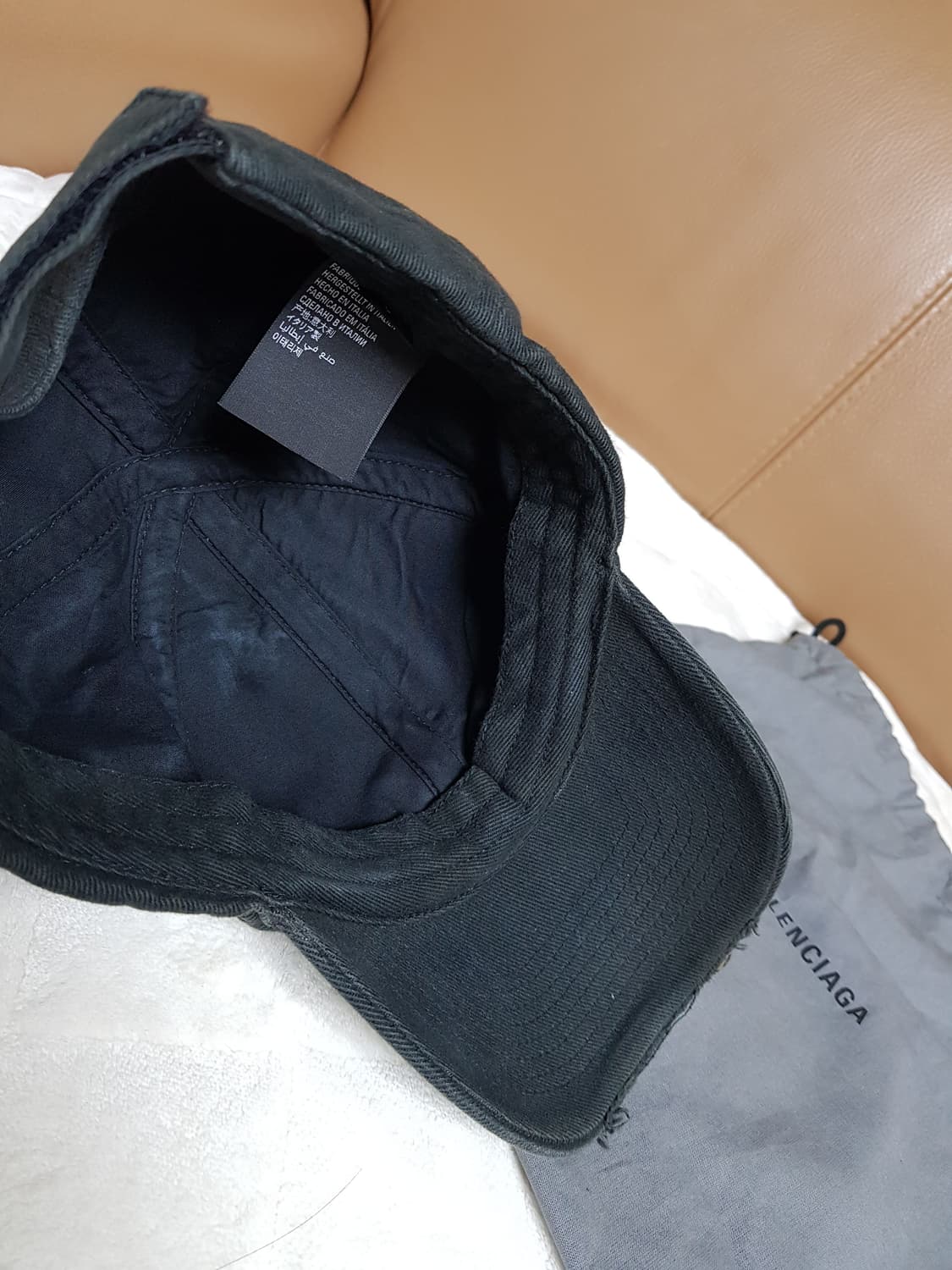 발렌시아가 디스트로이드 웨이브 모자 볼캡 블랙 상품이미지6