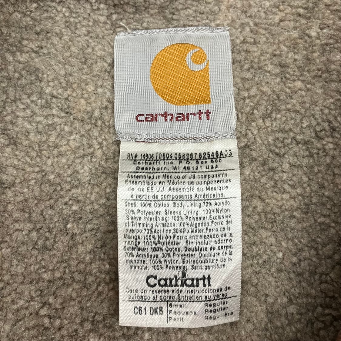 N162 칼하트 자켓 c61 dkb 브라운 상품이미지5