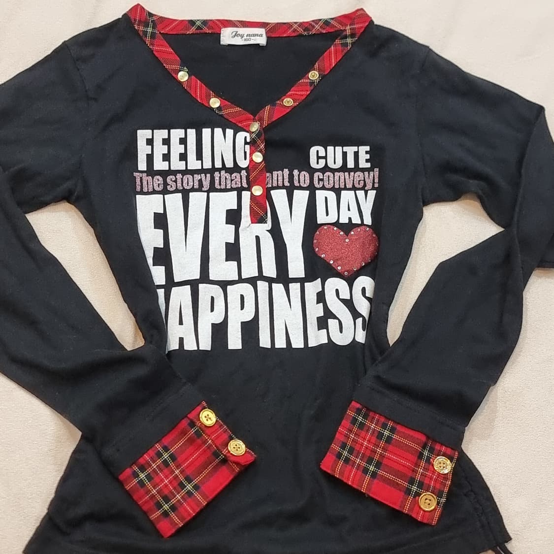 블랙 긴팔 티셔츠 상품이미지2