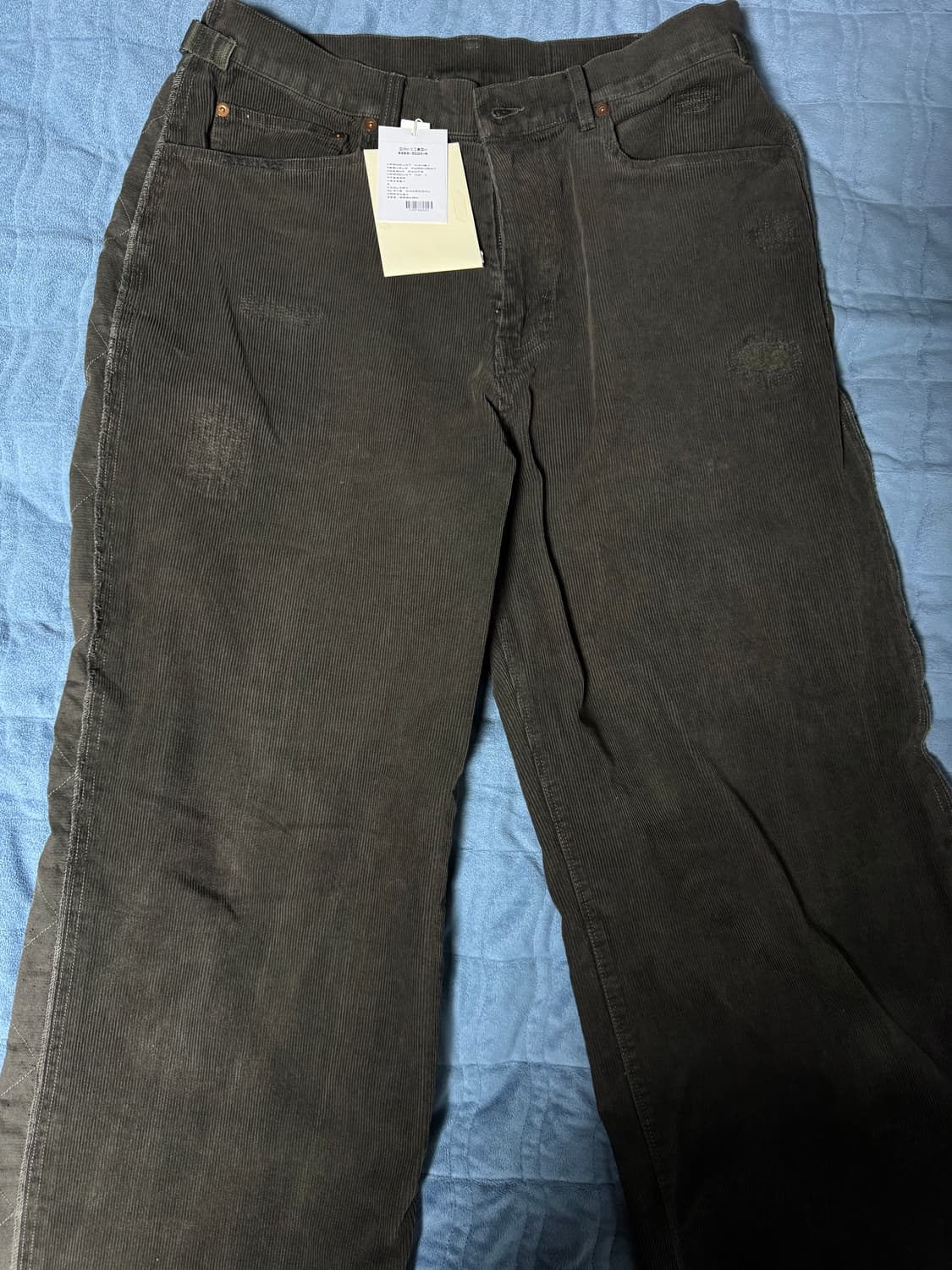 3) 폴리테루 리빌드 코듀로이 고시마 팬츠 리코고 올리브 차콜 상품이미지1