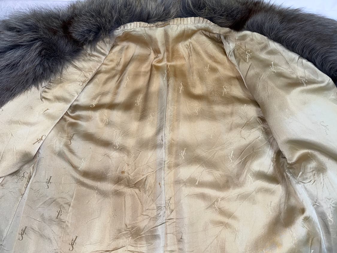 그레이 차콜 믹스 퍼 빈티지 퍼자켓 상품이미지5