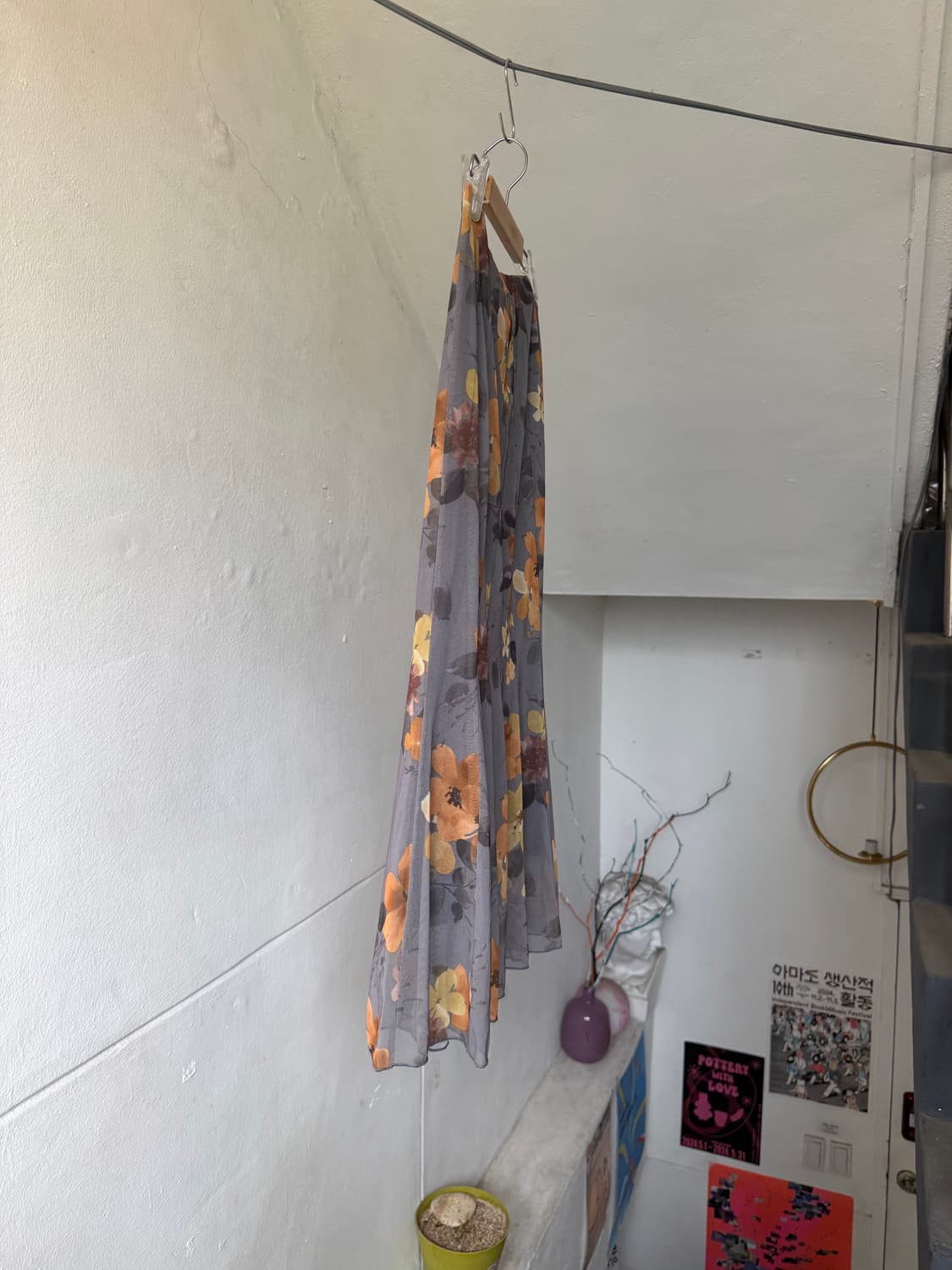 플라워 폴리 네트 롱스커트 상품이미지8