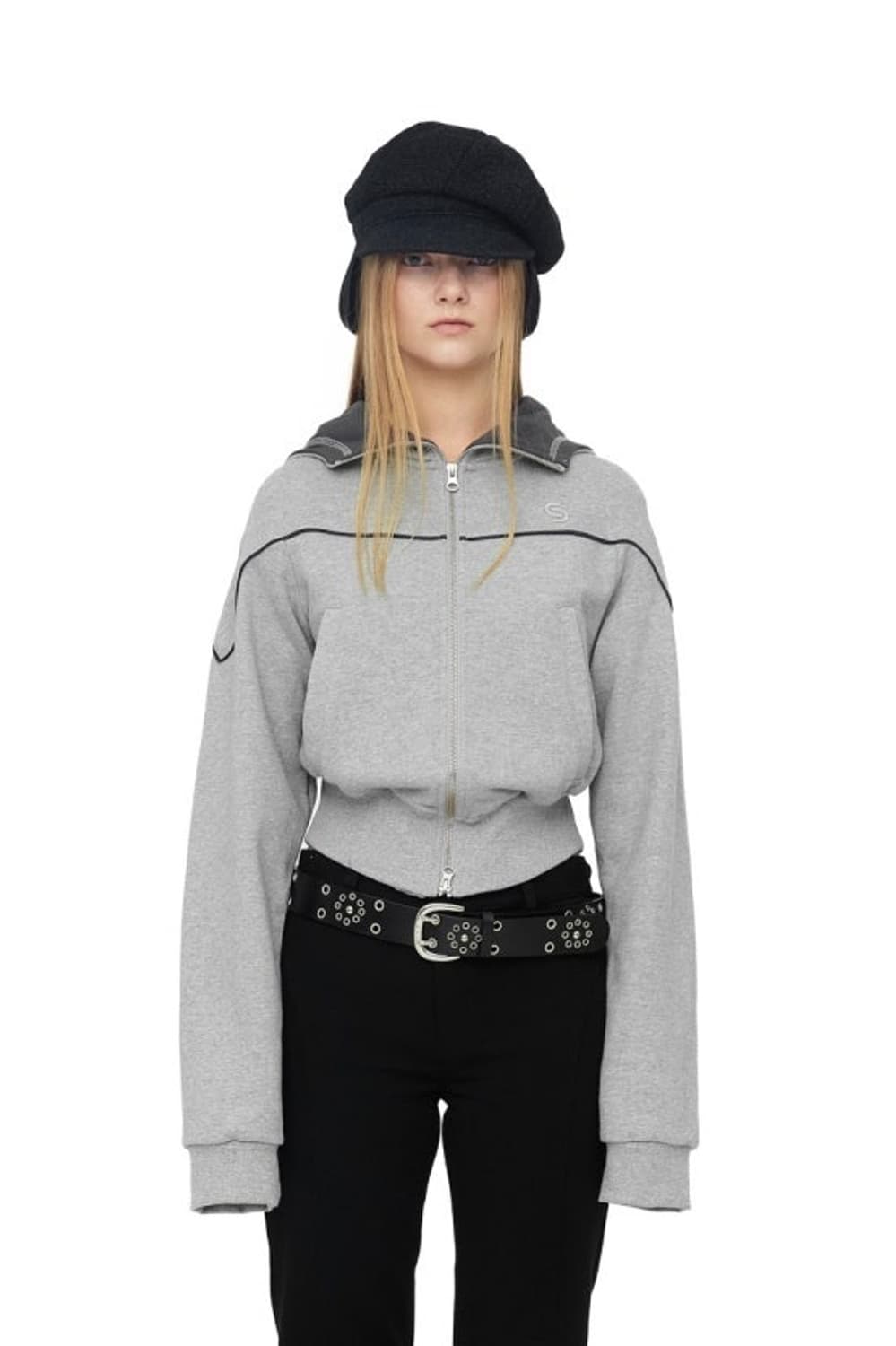 세릭 TAPEED HOOD ZIP UP / GRAY 상품이미지1