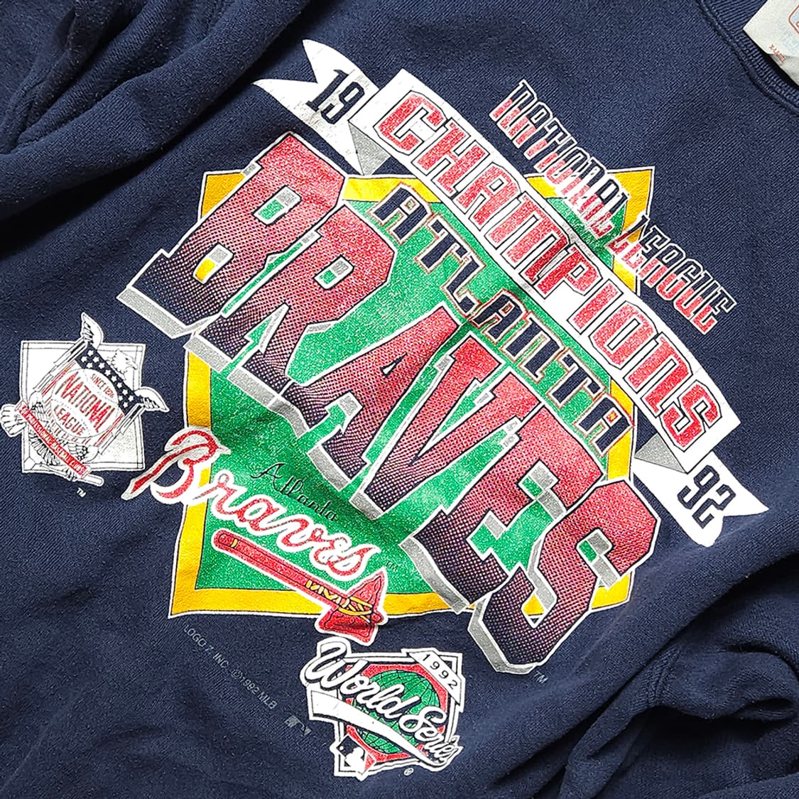 90s 빈티지 LOGO7 MLB 애틀랜타 브레이브스 스웻셔츠 맨투맨 상품이미지2