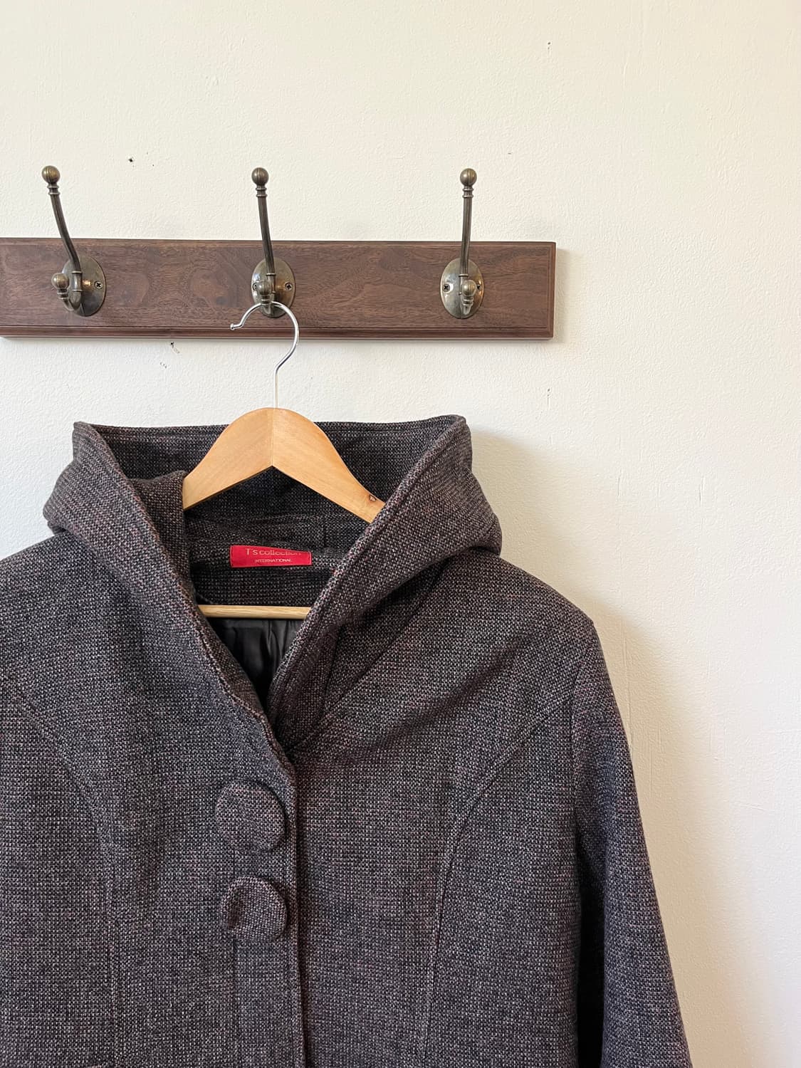 T’s collection 도트 후드 코트 상품이미지3