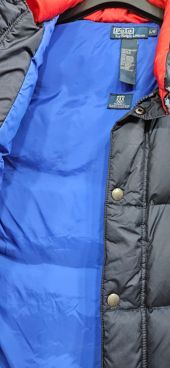 (희귀)폴로  팀 USA 밴쿠버 2010동계올림픽 다운푸퍼 베스트 L 상품이미지7