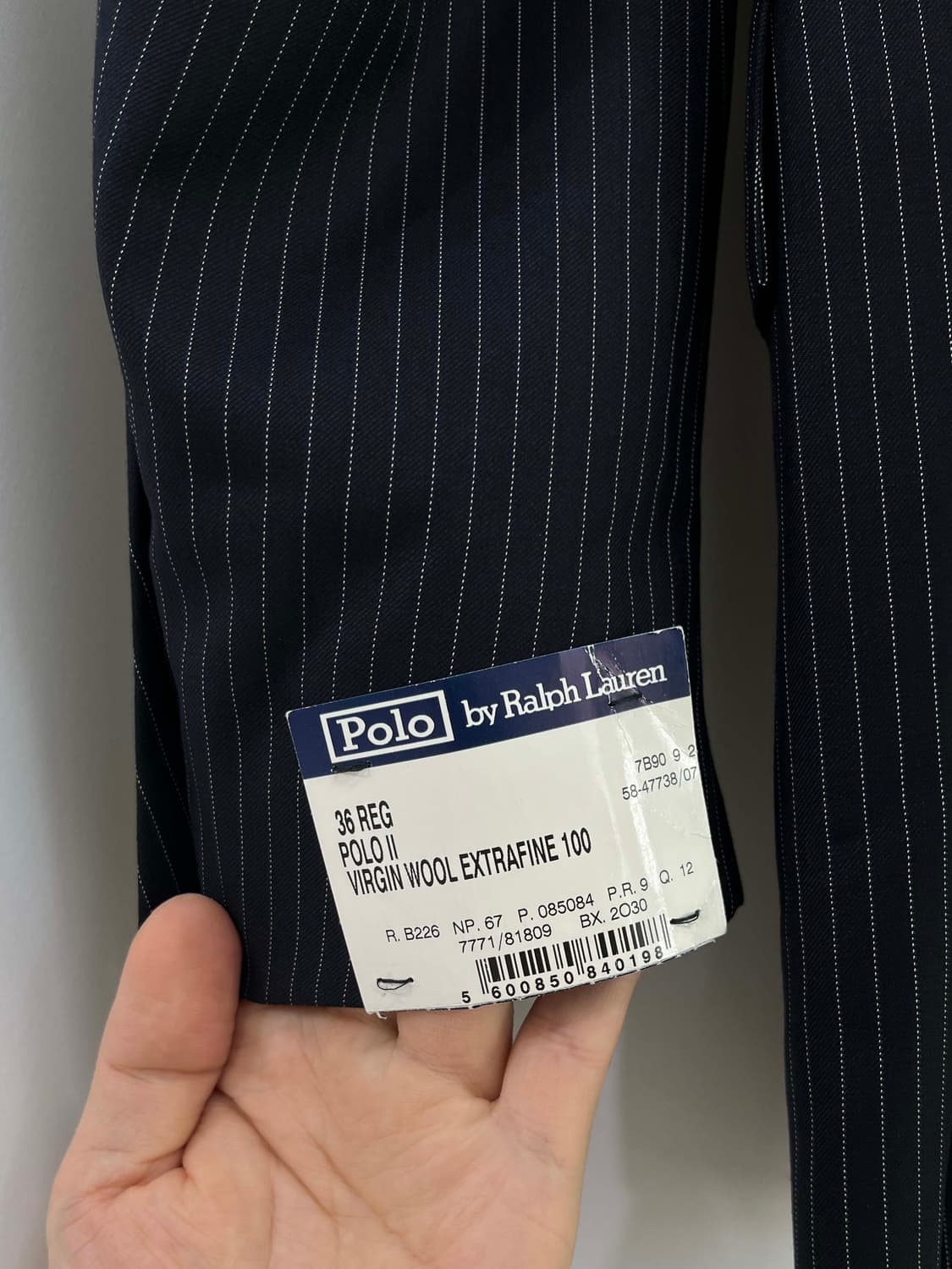 폴로 랄프로렌 꼬르넬리아니 이태리 사르토 버진울 핀스트라이프 수트자켓 상품이미지10