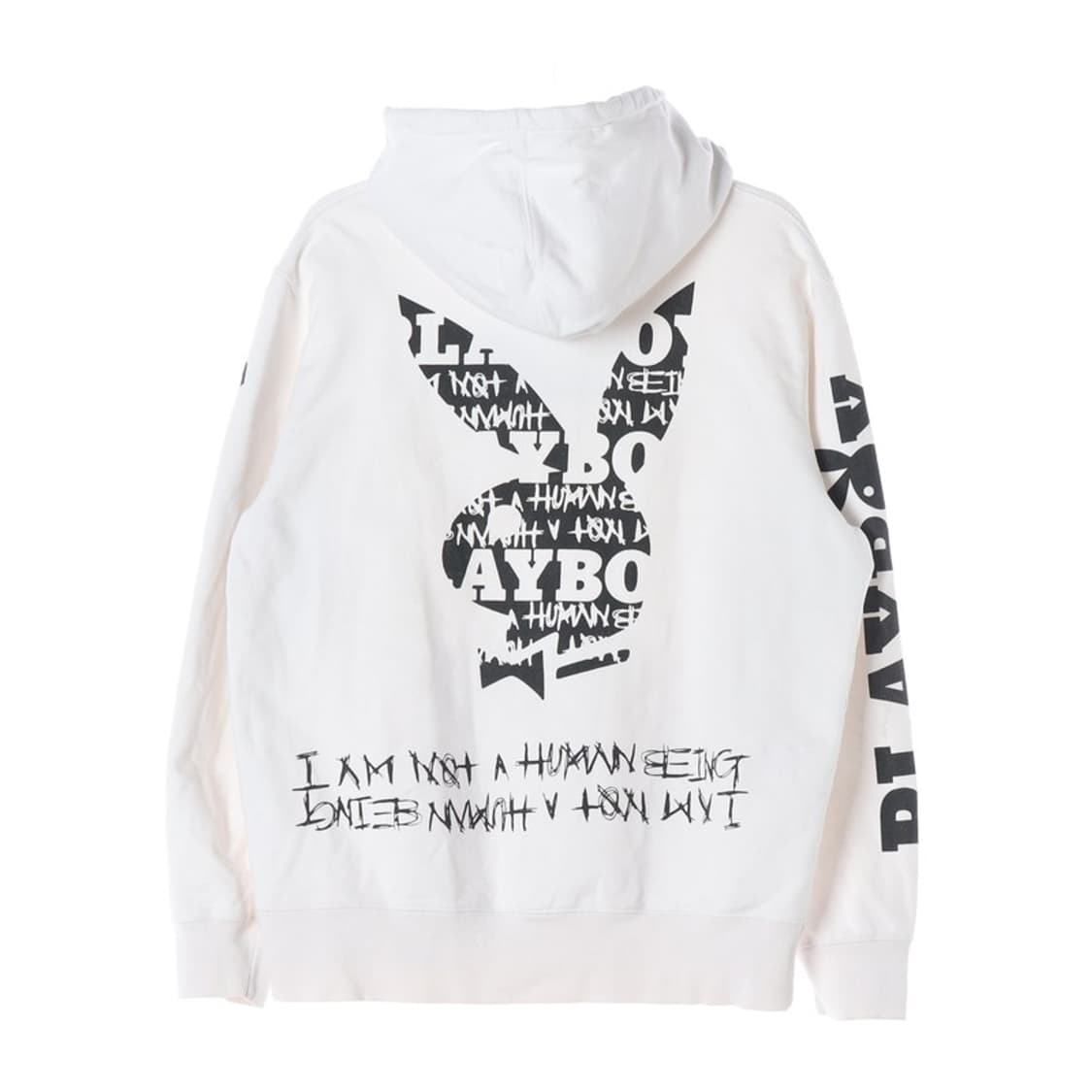 아임낫어휴먼비잉 X 플레이보이 콜라보 로고 후드티 L 상품이미지2
