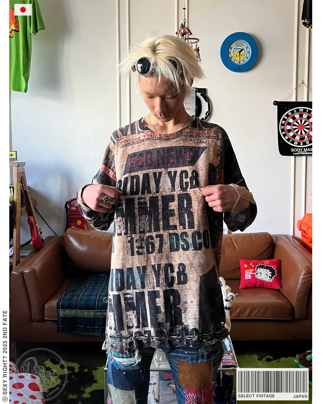 Jpn Vintage Damage Grunge Lettering Knit 상품이미지1