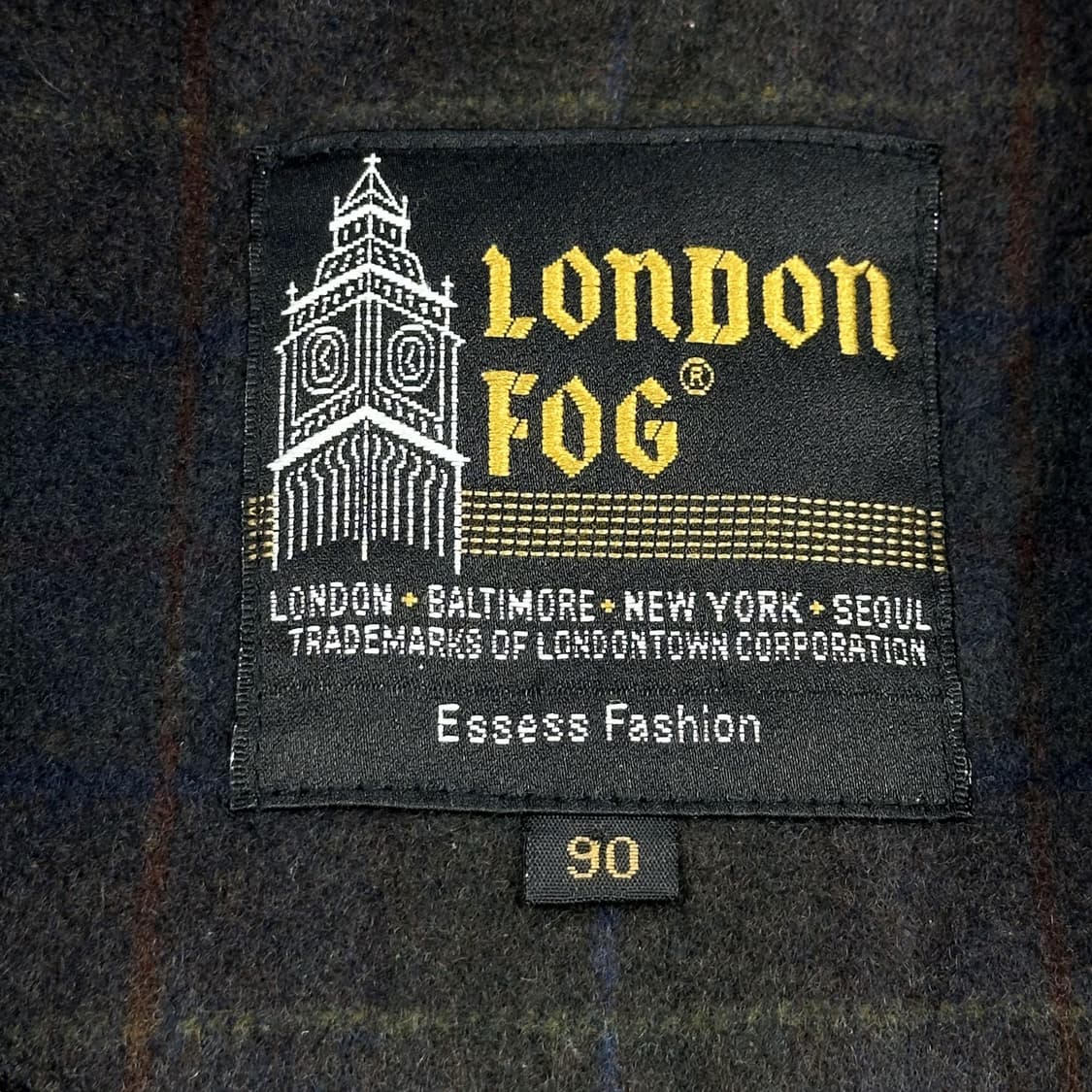 런던포그 클래식 모직 체크 블루종 자켓 (S) 상품이미지6