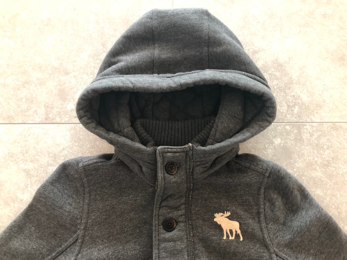 아베크롬비 그레이 후드 집업 상품이미지2