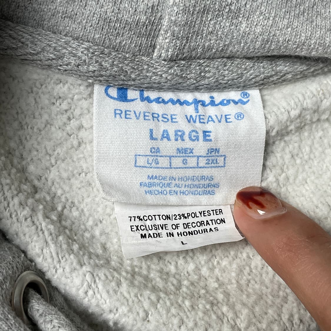 CHAMPION 챔피온 리버스위브 그레이 기모 후드티 A00476 상품이미지10