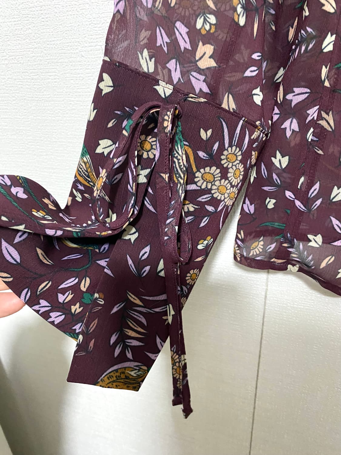 몽또또 쉬폰 커프스 블라우스 새제품 상품이미지10