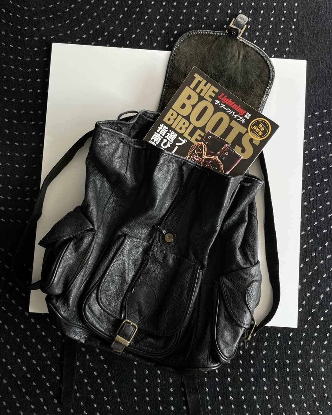 빈티지 레더 백팩 상품이미지3