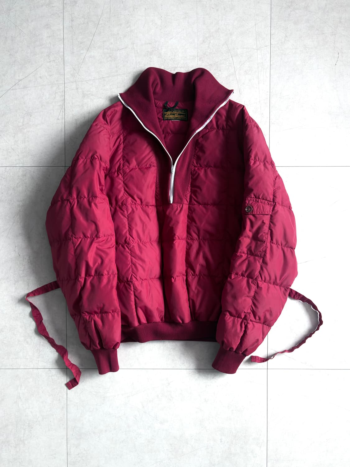 80’s 에디바우어 아카이브 하프 집 다운 풀오버 상품이미지2