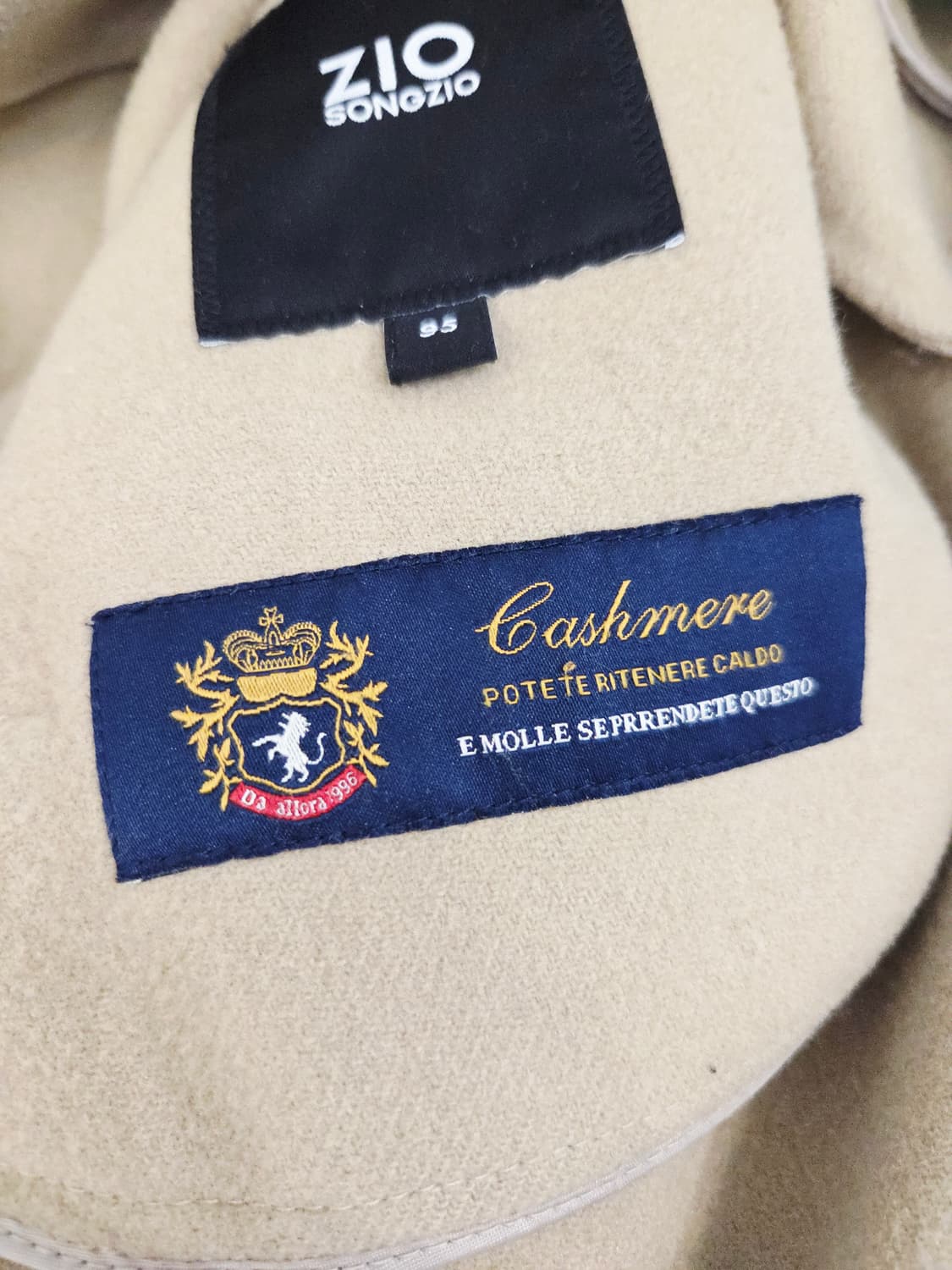 ZIO SONGZIO 지오송지오 캐시미어 혼방 싱글 코트 베이지 상품이미지8