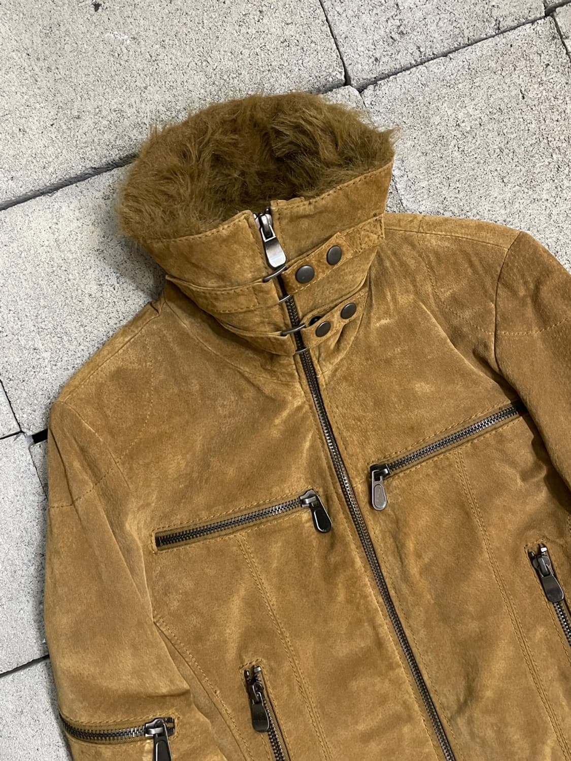 빈티지 돈피 퍼 스웨이드 자켓 상품이미지4