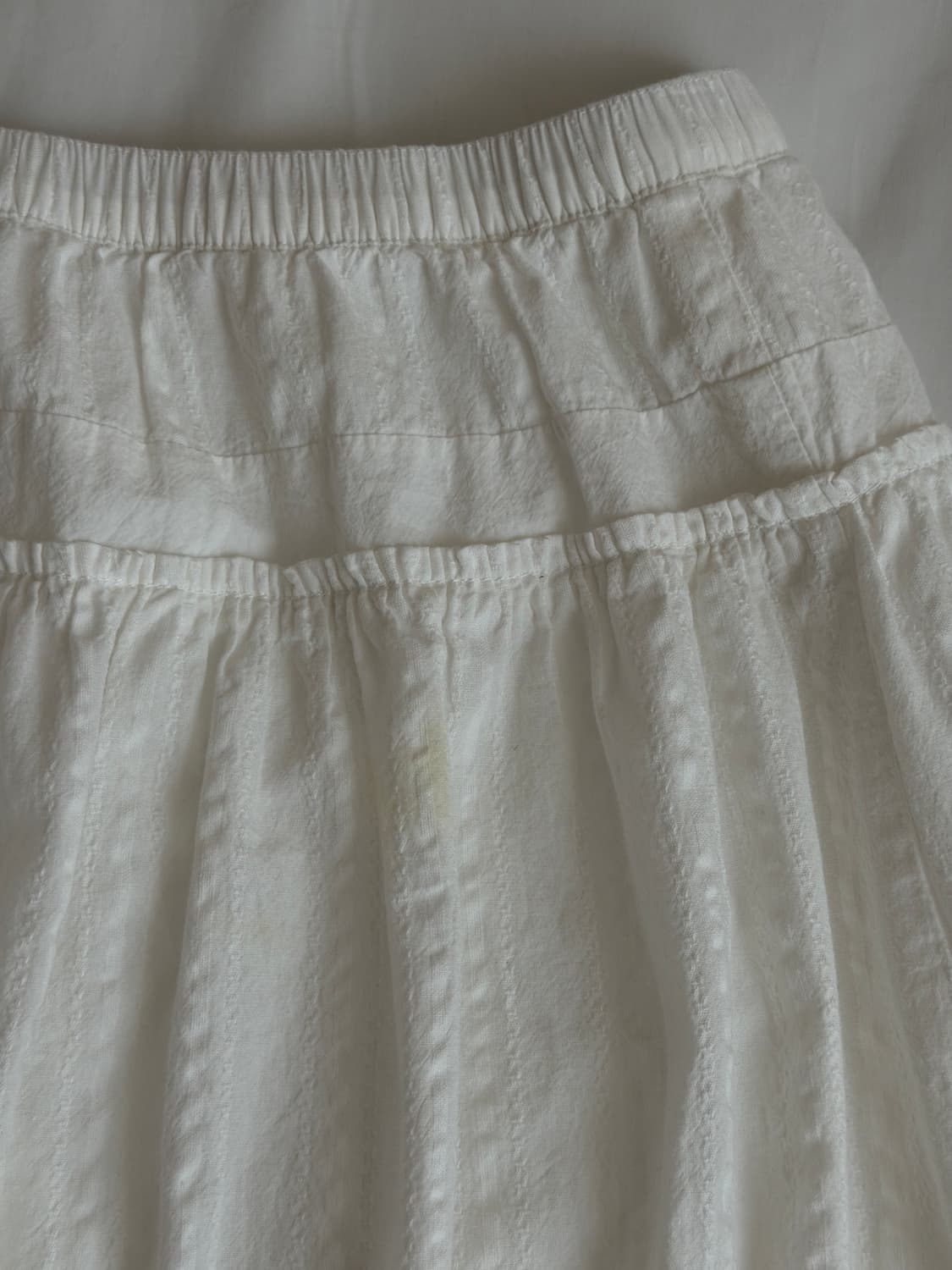 SHIRRING MIDI SKIRT WHITE 상품이미지4
