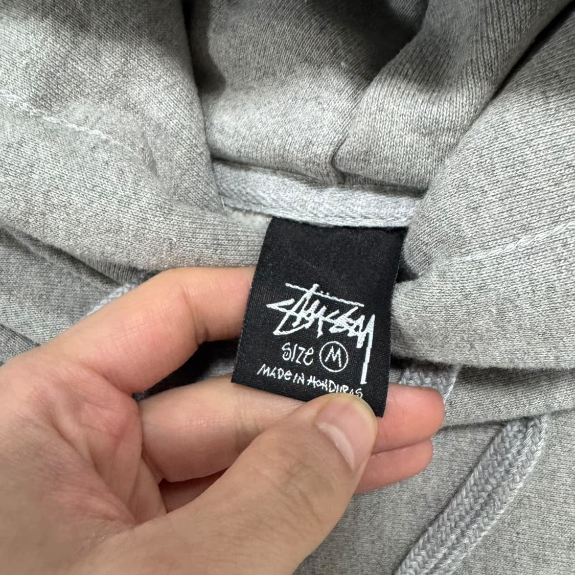 정품 스투시 빅로고 그레이 후드티 상품이미지5