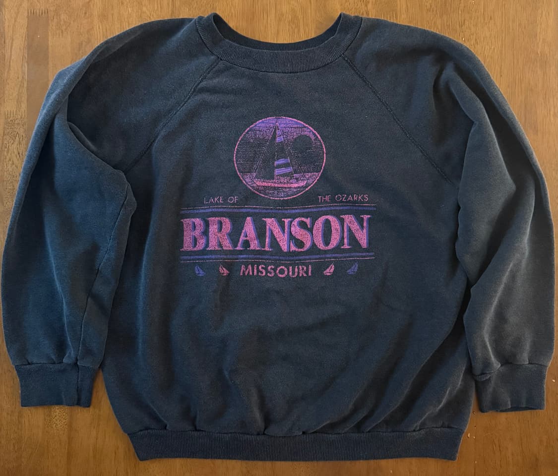 90s USA Hanes Branson 래글런 빈티지 맨투맨 상품이미지1