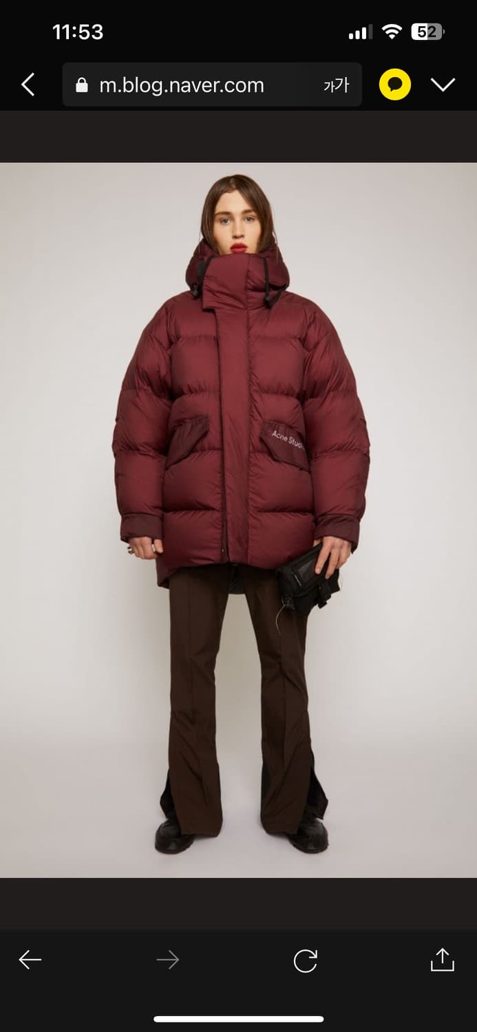 아크네 덕다운패딩 국내 100-105사이즈 상품이미지2