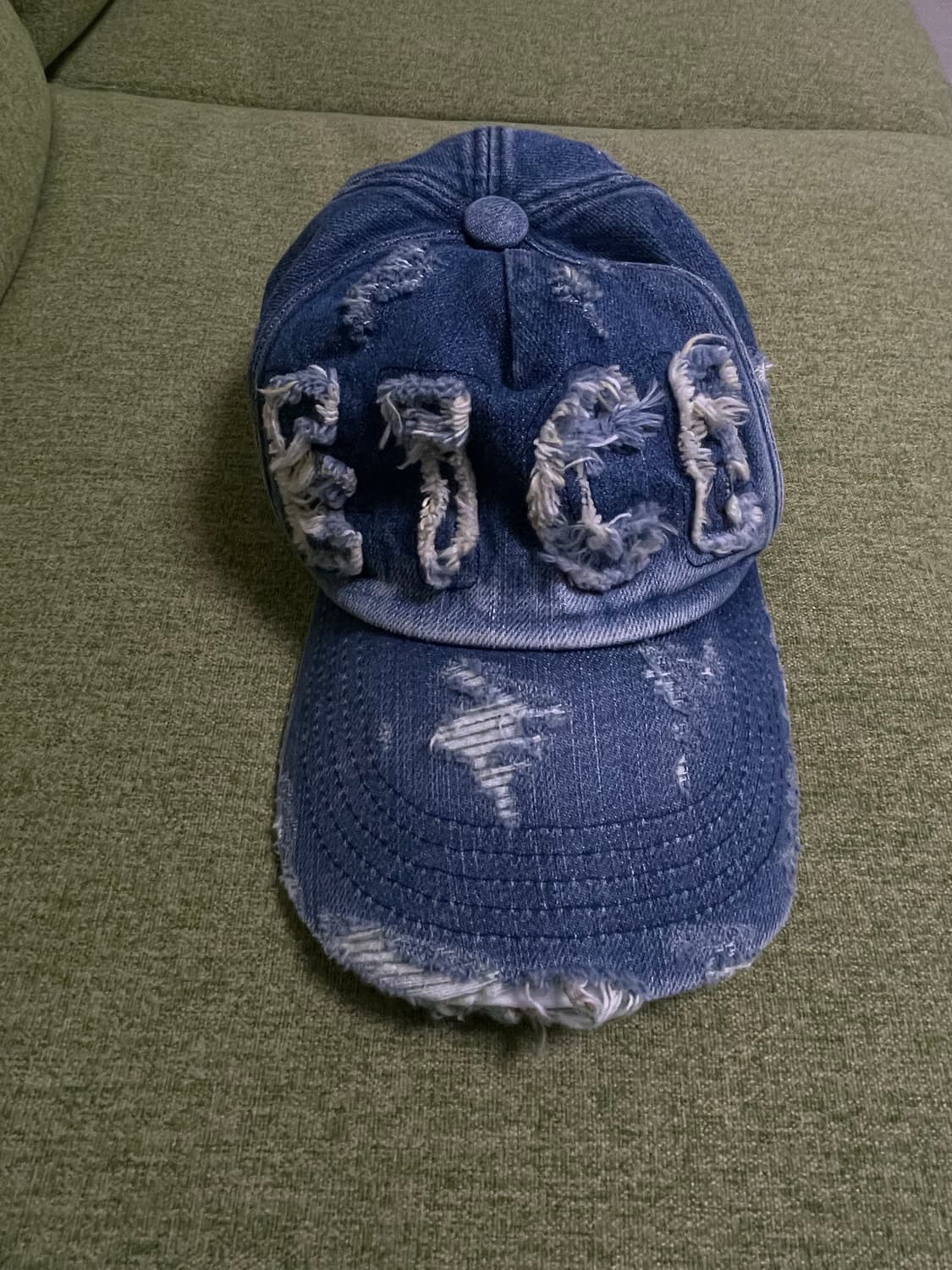 DESTROYED LOGO DENIM CAP  상품이미지1