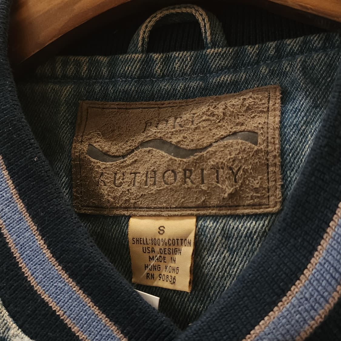 90s 빈티지 데님 바시티 자켓 연청 블루종 자켓 s 상품이미지5