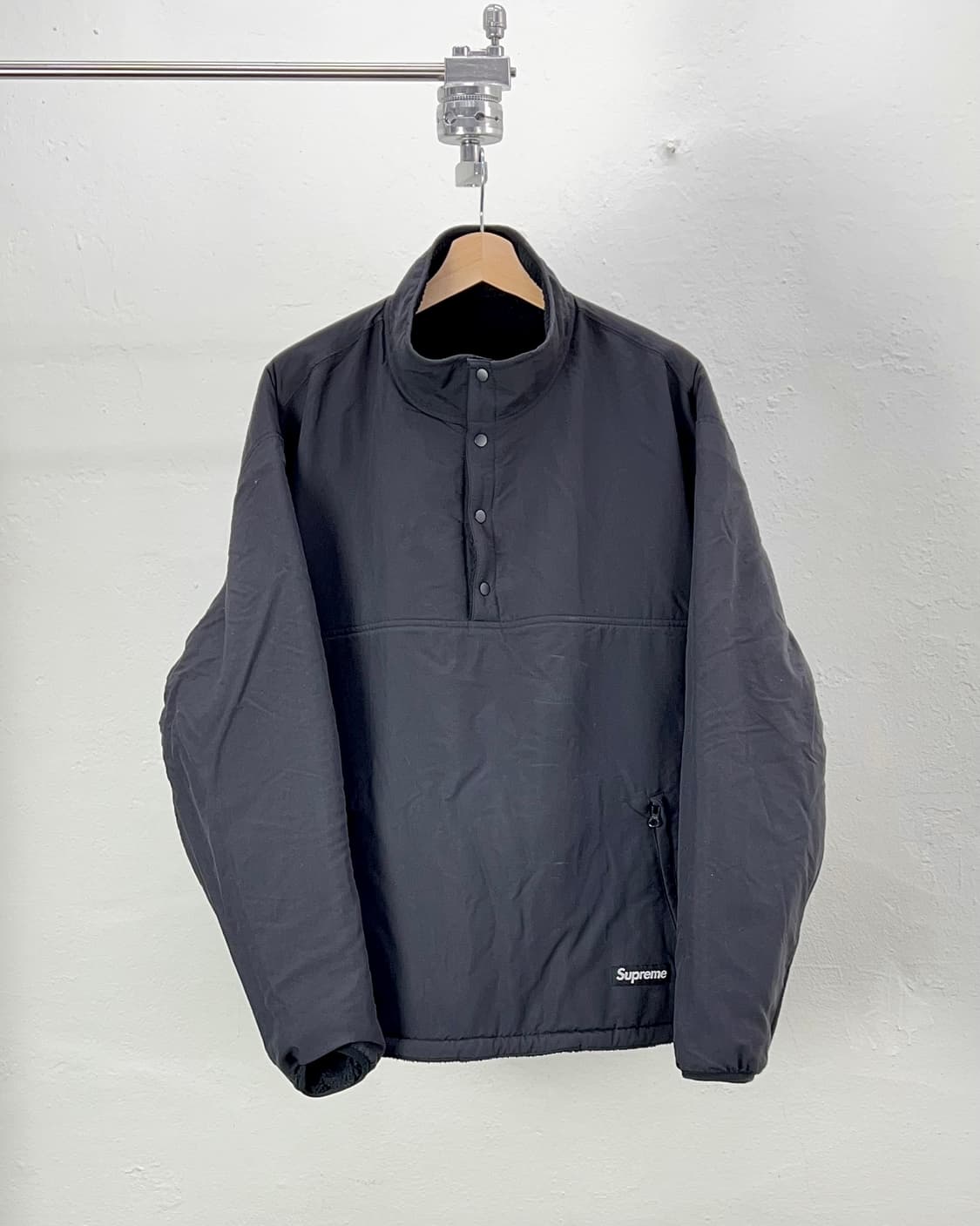 슈프림 24fw 폴라텍 셔링 리버시블 풀오버 블랙 상품이미지2