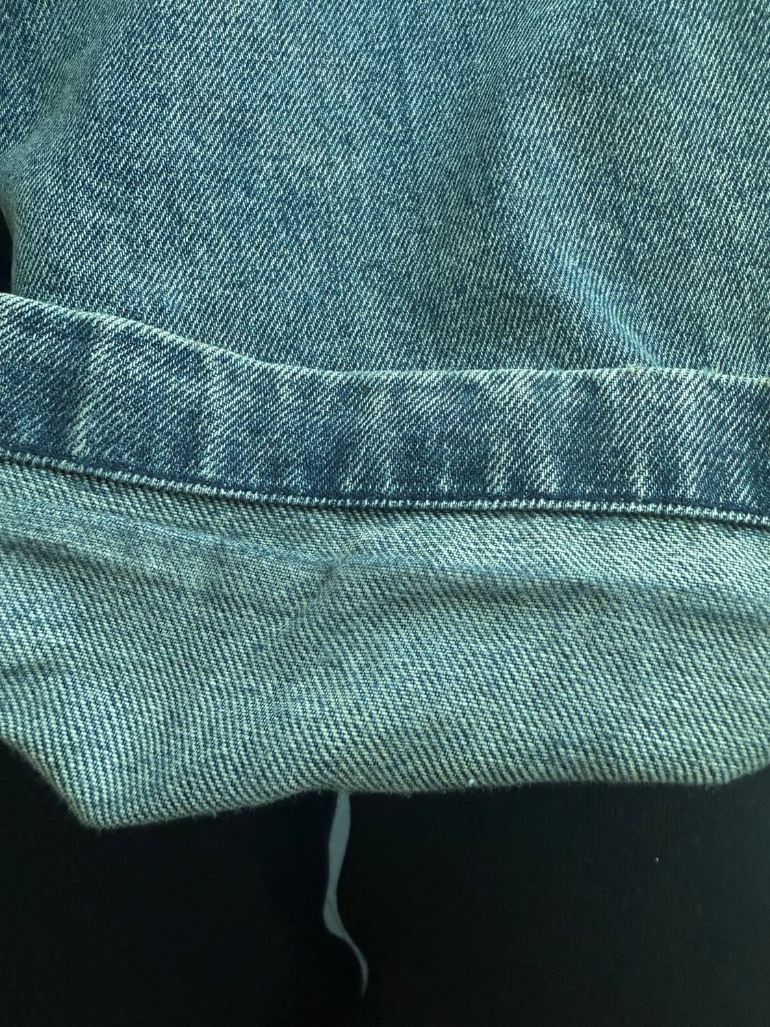 아이돈워너셀 레이어 커브 데님 팬츠 인디고 상품이미지3