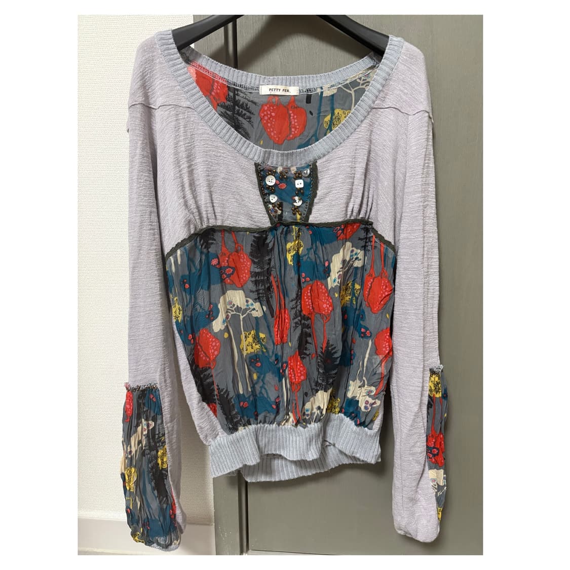 button knit top 상품이미지1