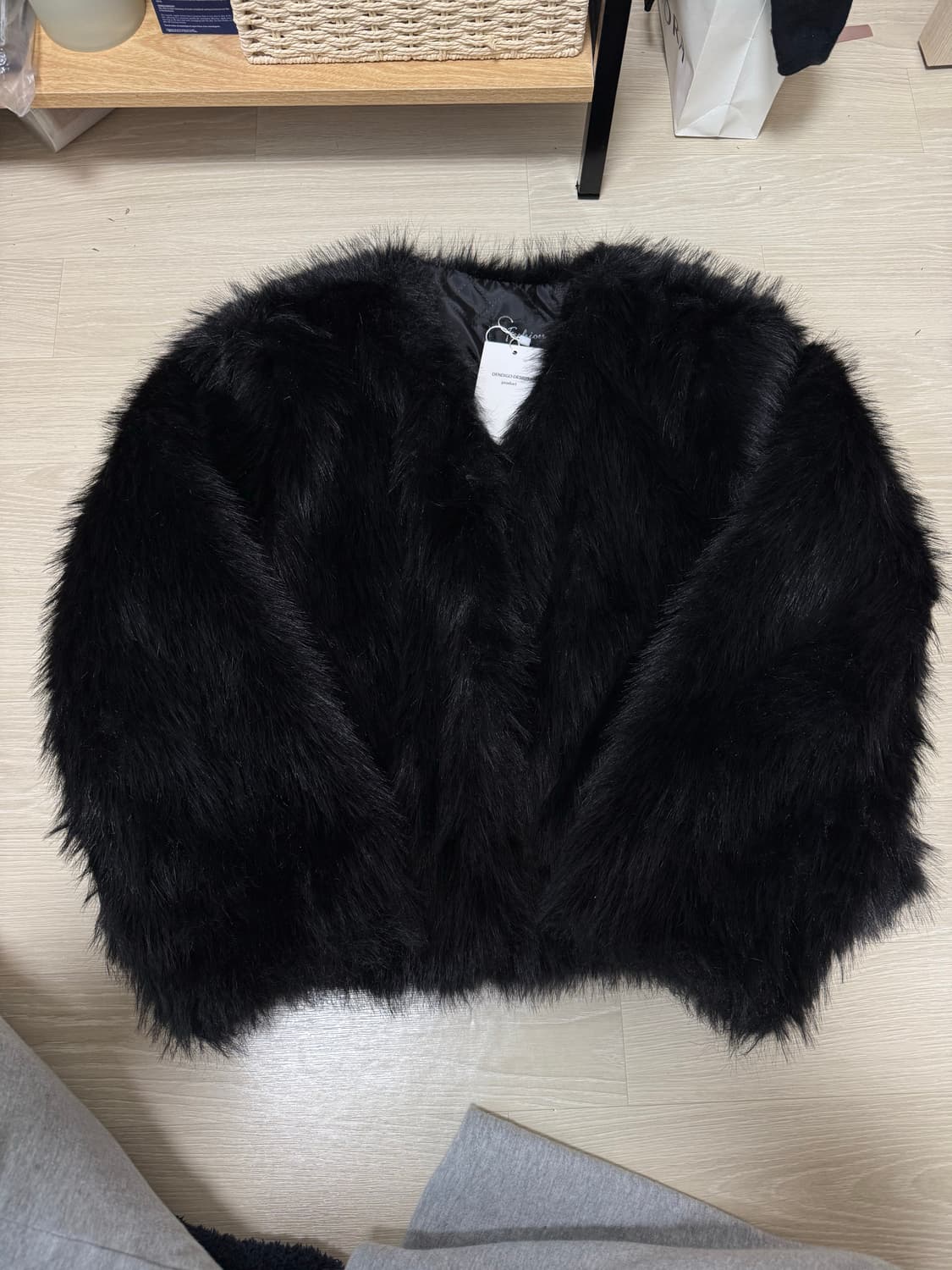 블랙 퍼 자켓 새상품 상품이미지2