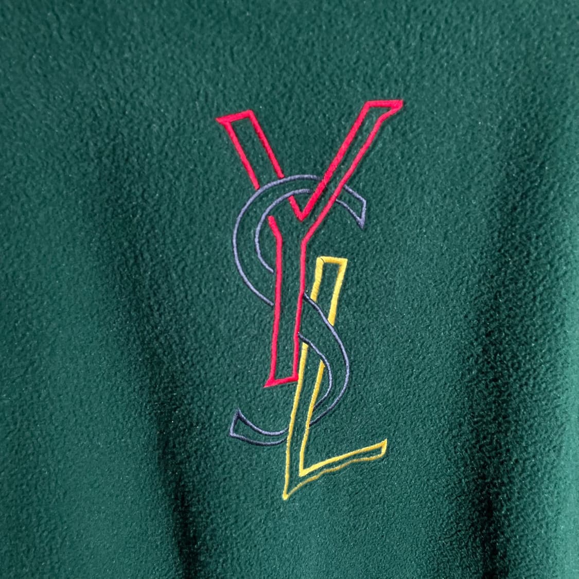 입생로랑 로고 자수 후리스 자켓 상품이미지4