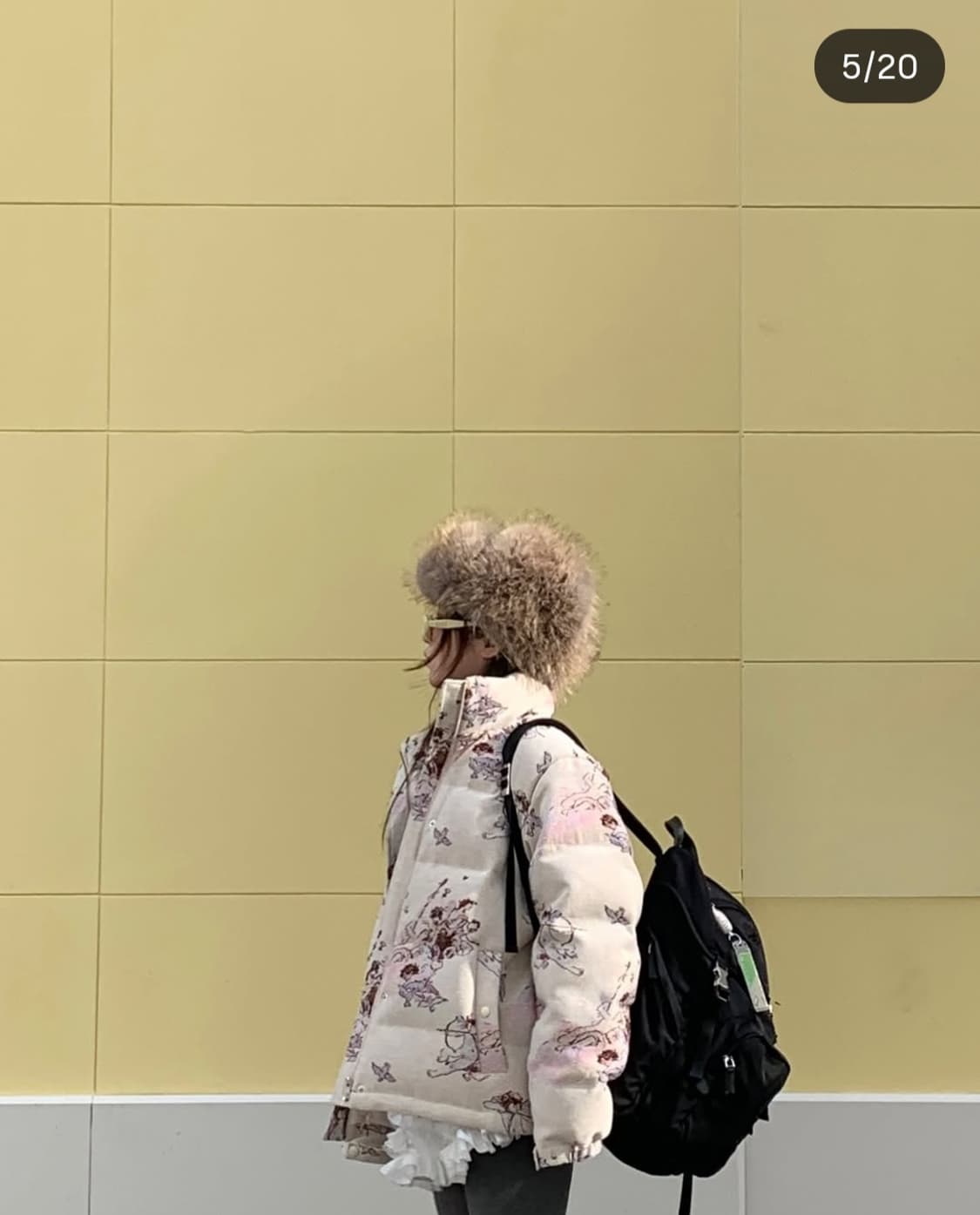 마블링 엔젤 자카드 패딩 푸퍼 상품이미지2