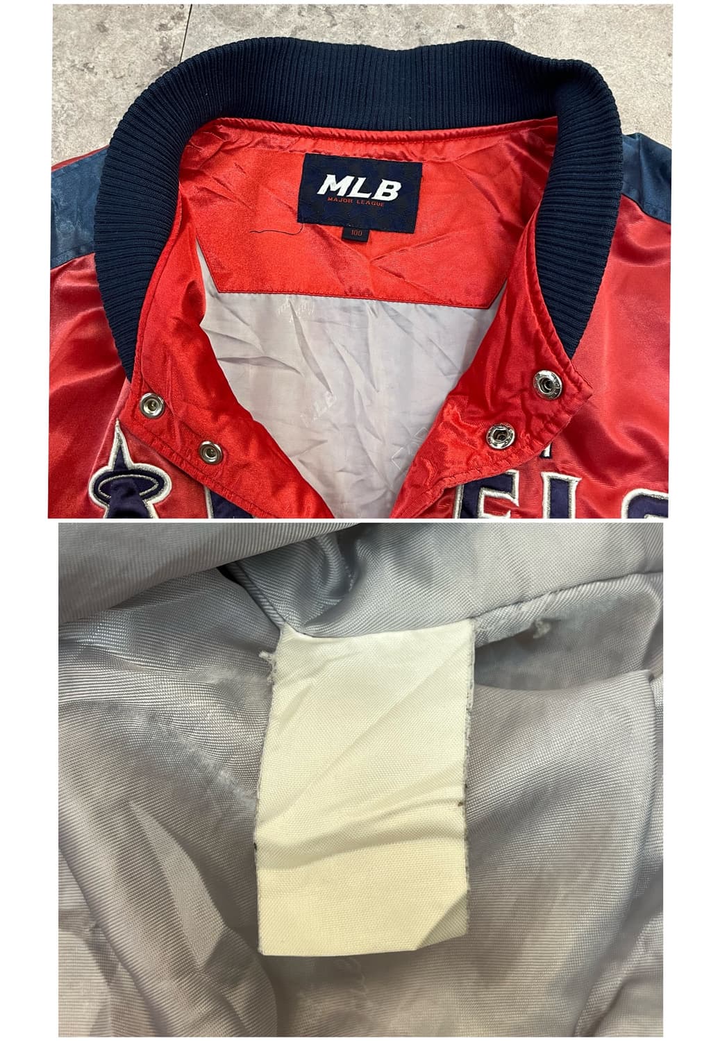 엠엘비 LA에인절스 바시티 자켓 레드 100 #csz2594 상품이미지3