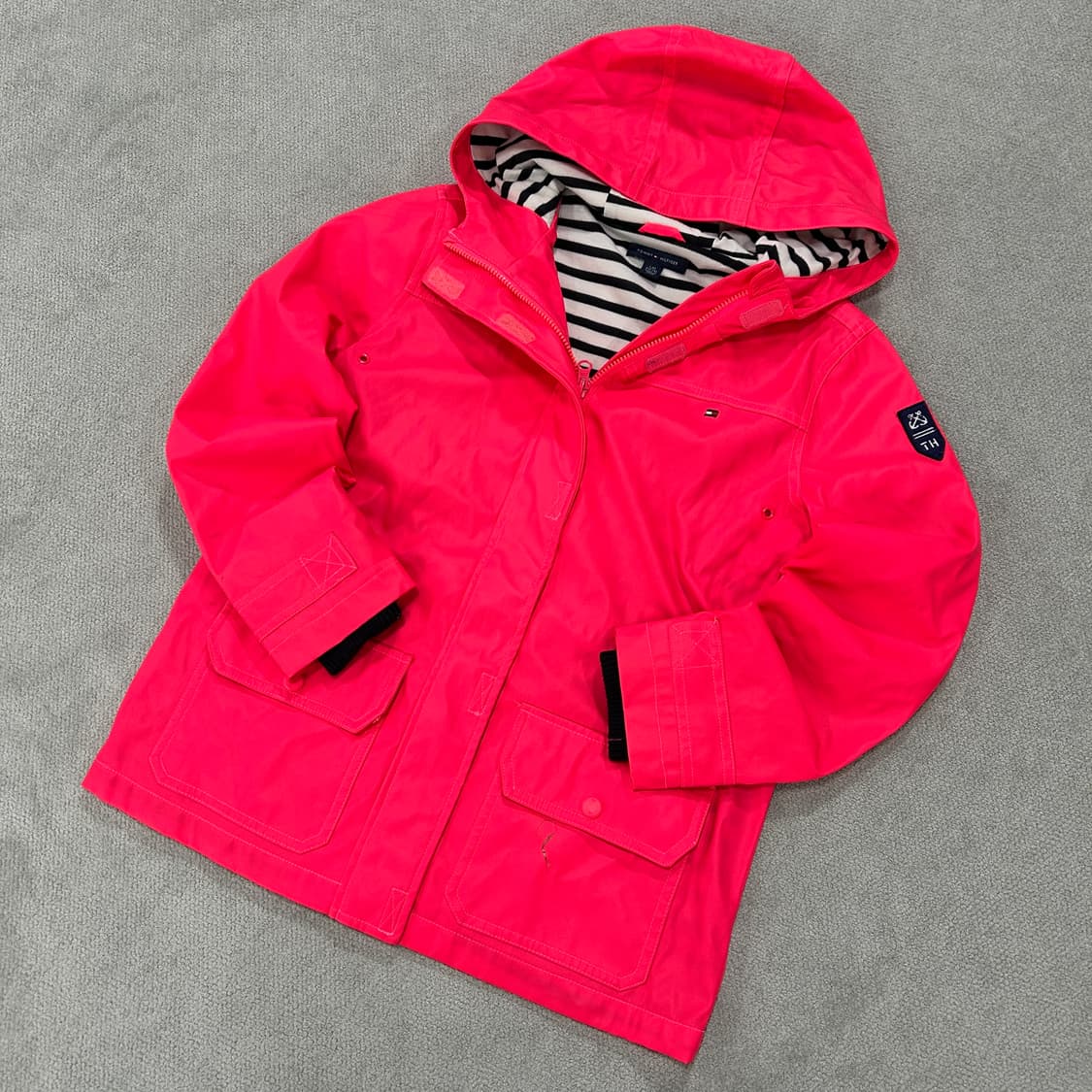 타미힐피거 핑크색 후드 바람막이 L 상품이미지1