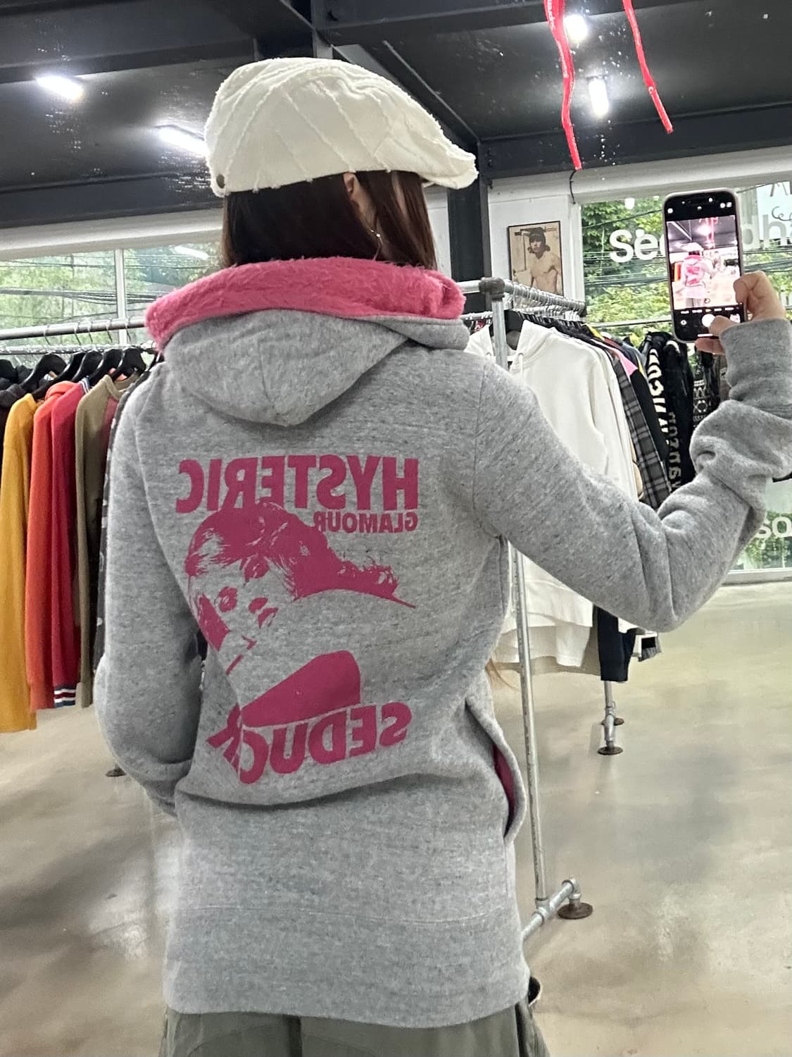 히스테릭글래머 회핑 히스걸 퍼 후드집업 상품이미지1