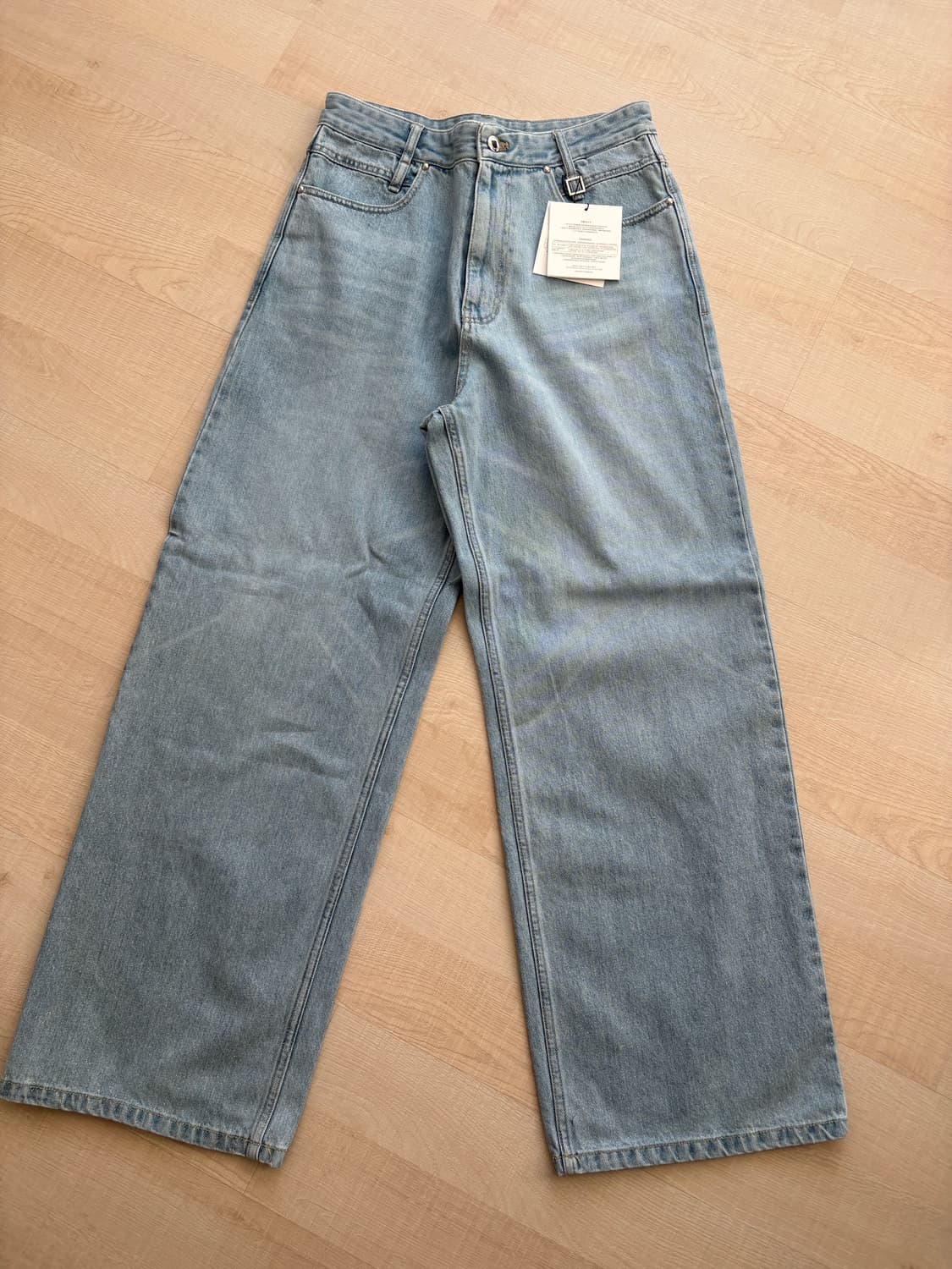 우영미 블루 글리터 와이드 진 46 새상품 상품이미지9