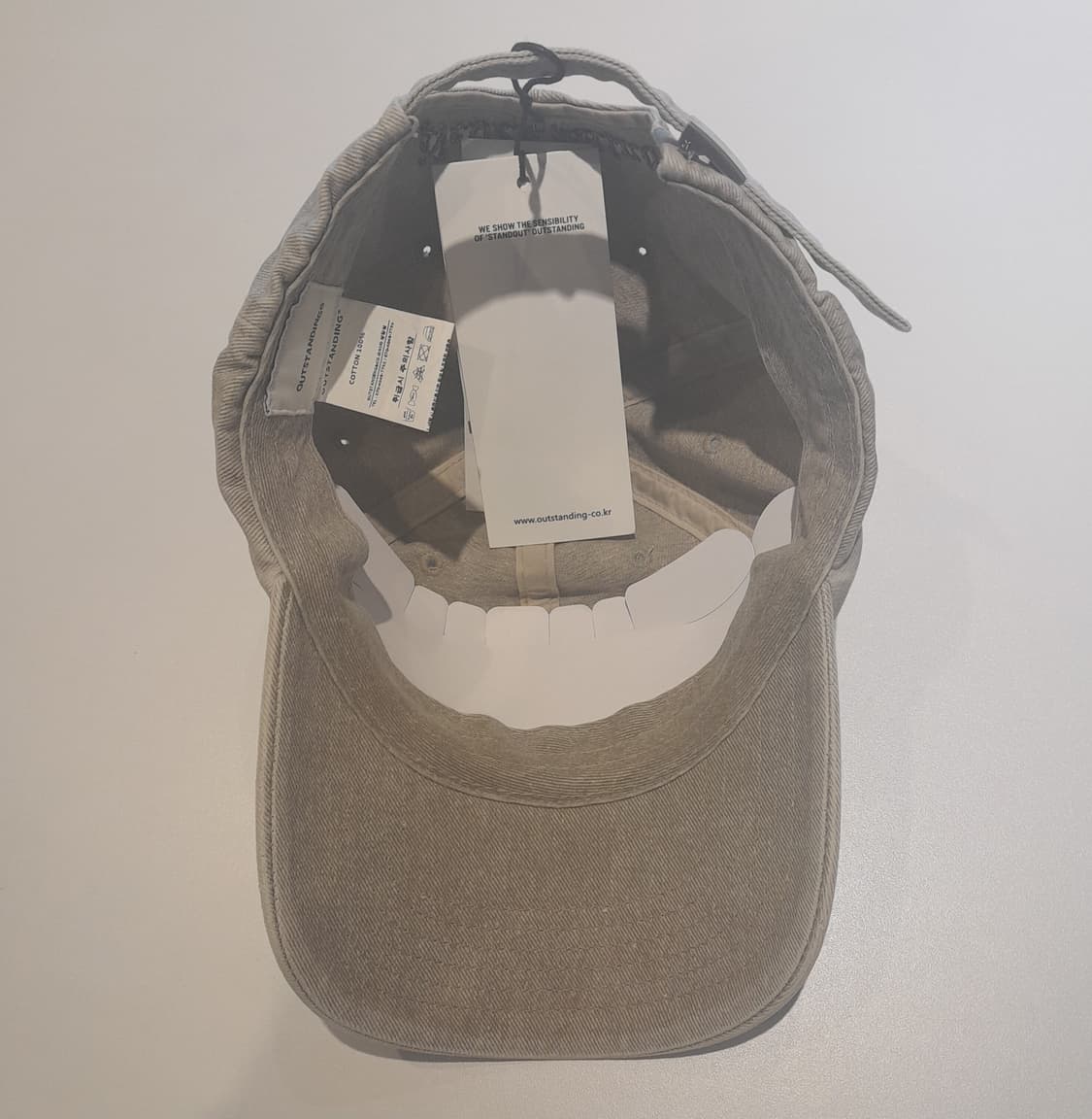 💥(새상품) 아웃스탠딩 워싱 볼캡 (베이지)
 상품이미지6
