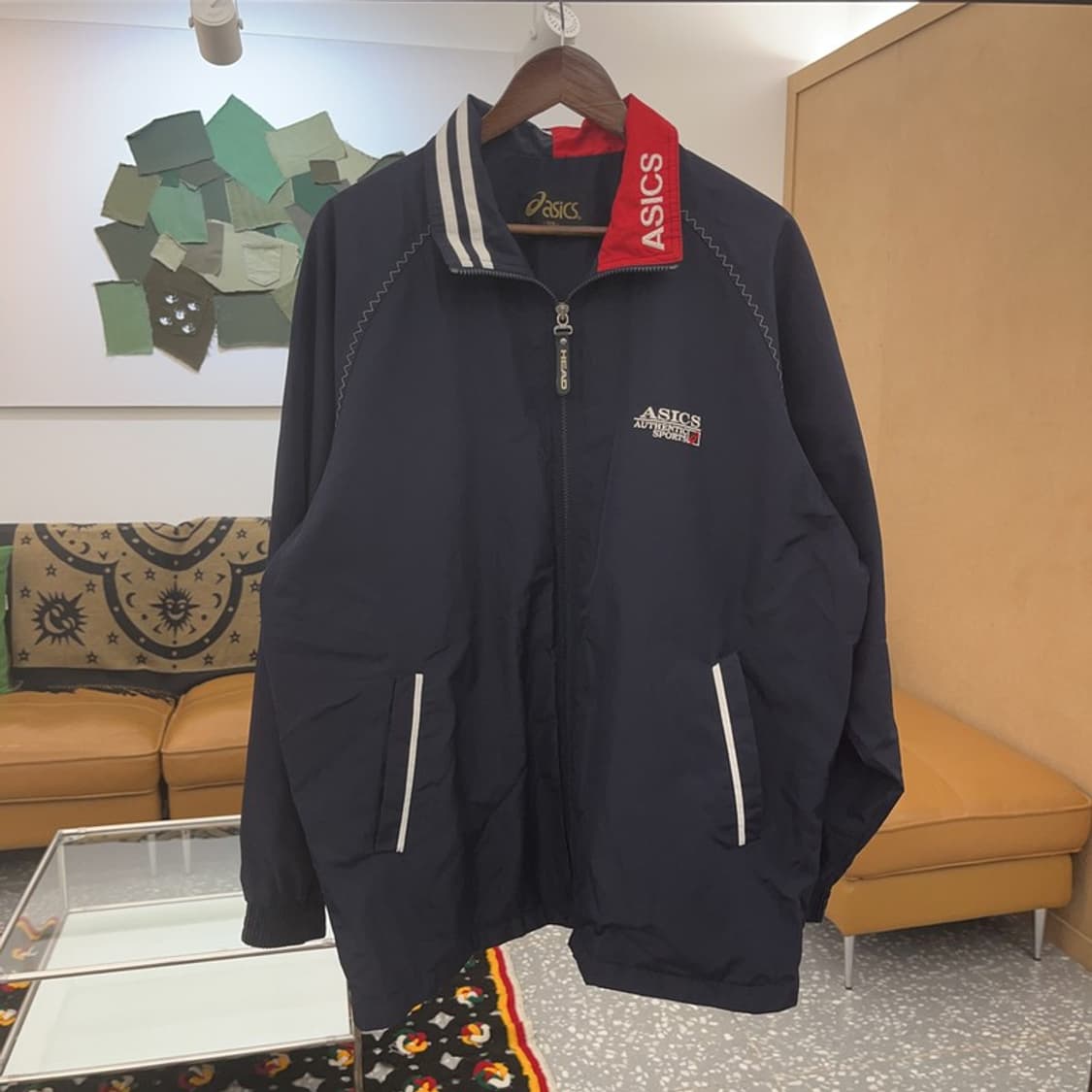 아식스 레트로 00's 카라로고 배색 바람막이 자켓 105 C07439 상품이미지3