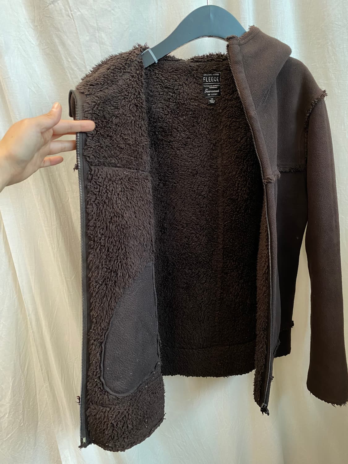 UNIQLO 브라운 플리츠집업자켓(M) 상품이미지7