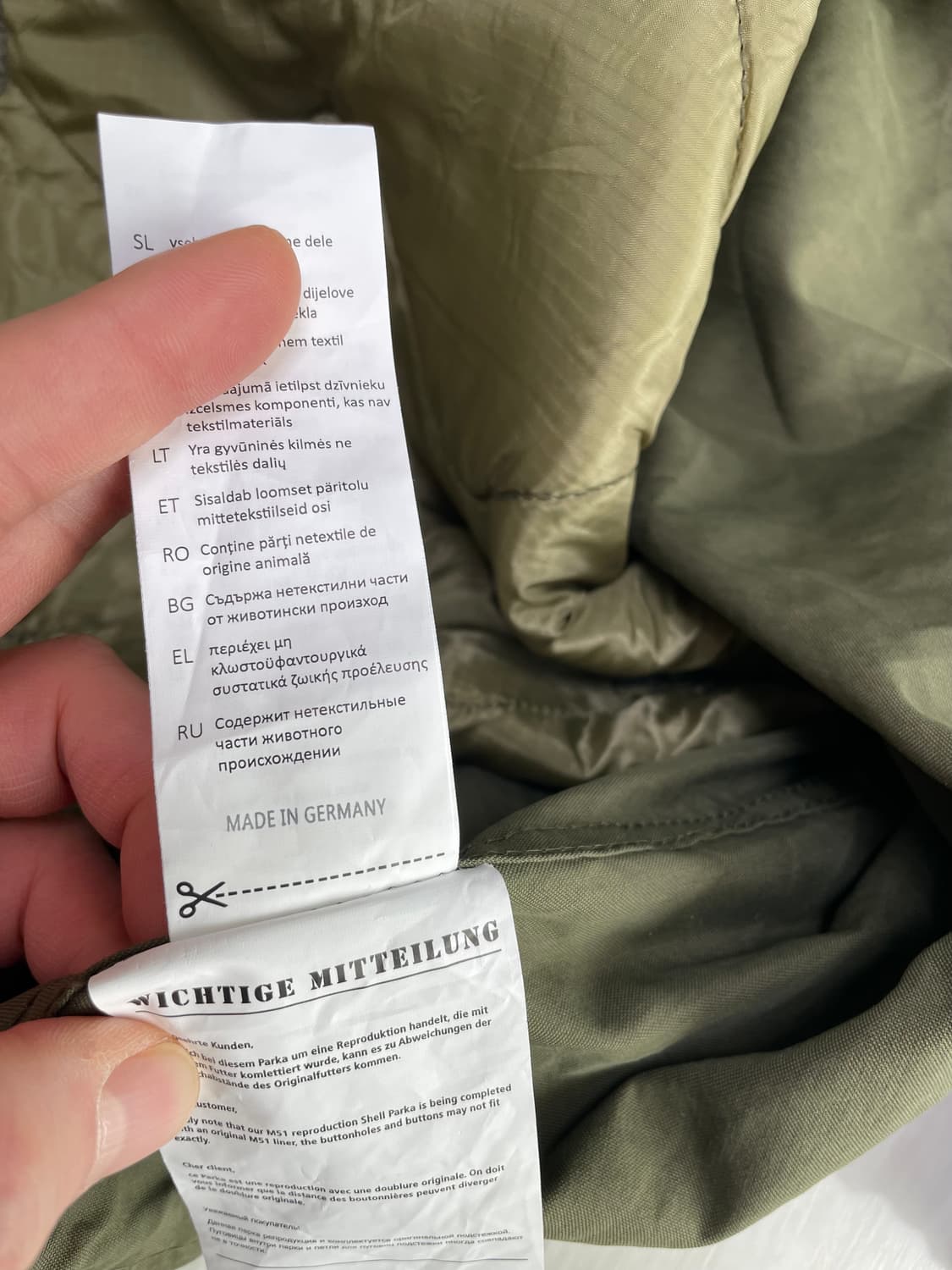 밀텍 m51 피쉬테일 개파카 XL 독일생산 상품이미지6