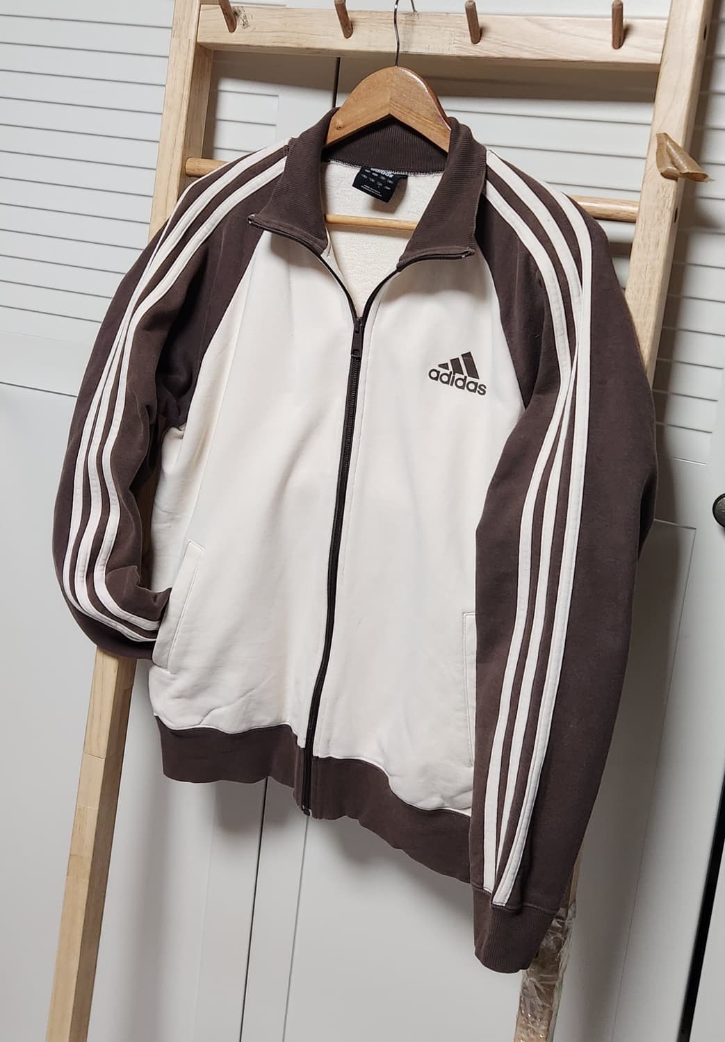 대장 아디다스 삼선 브라운 코튼 져지 자켓 상품이미지2